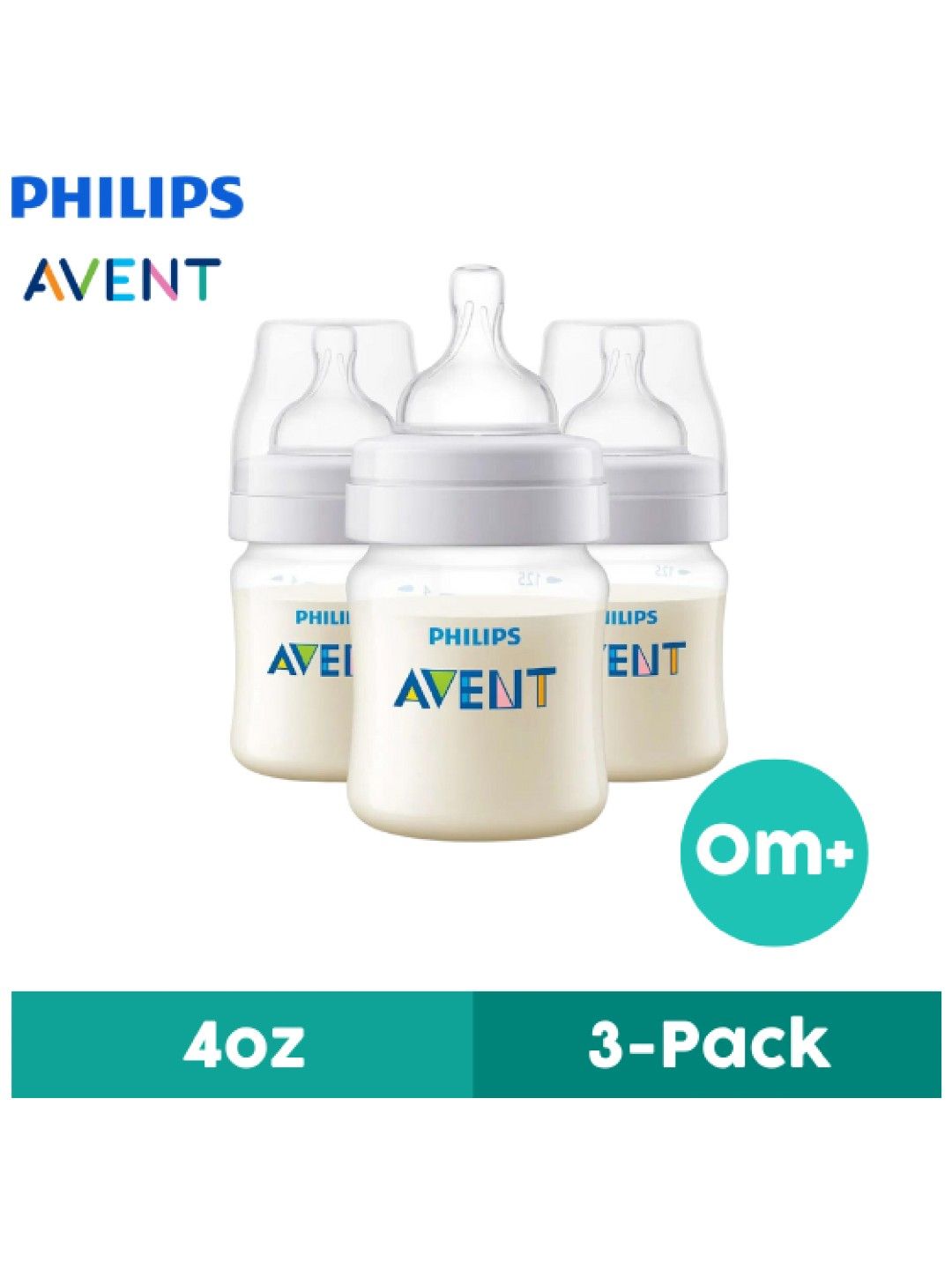 Avent Anti-colic Baby Bottle 3-Pack (4oz)