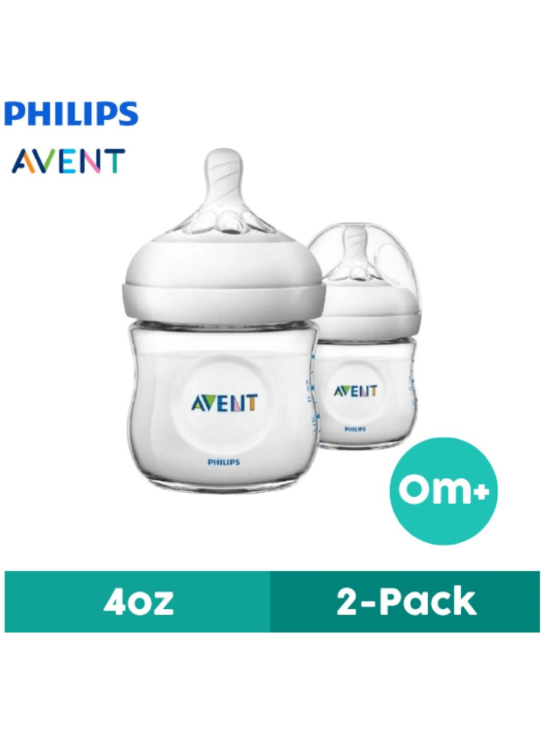 Avent Natural Baby Bottle 2-Pack (4oz)