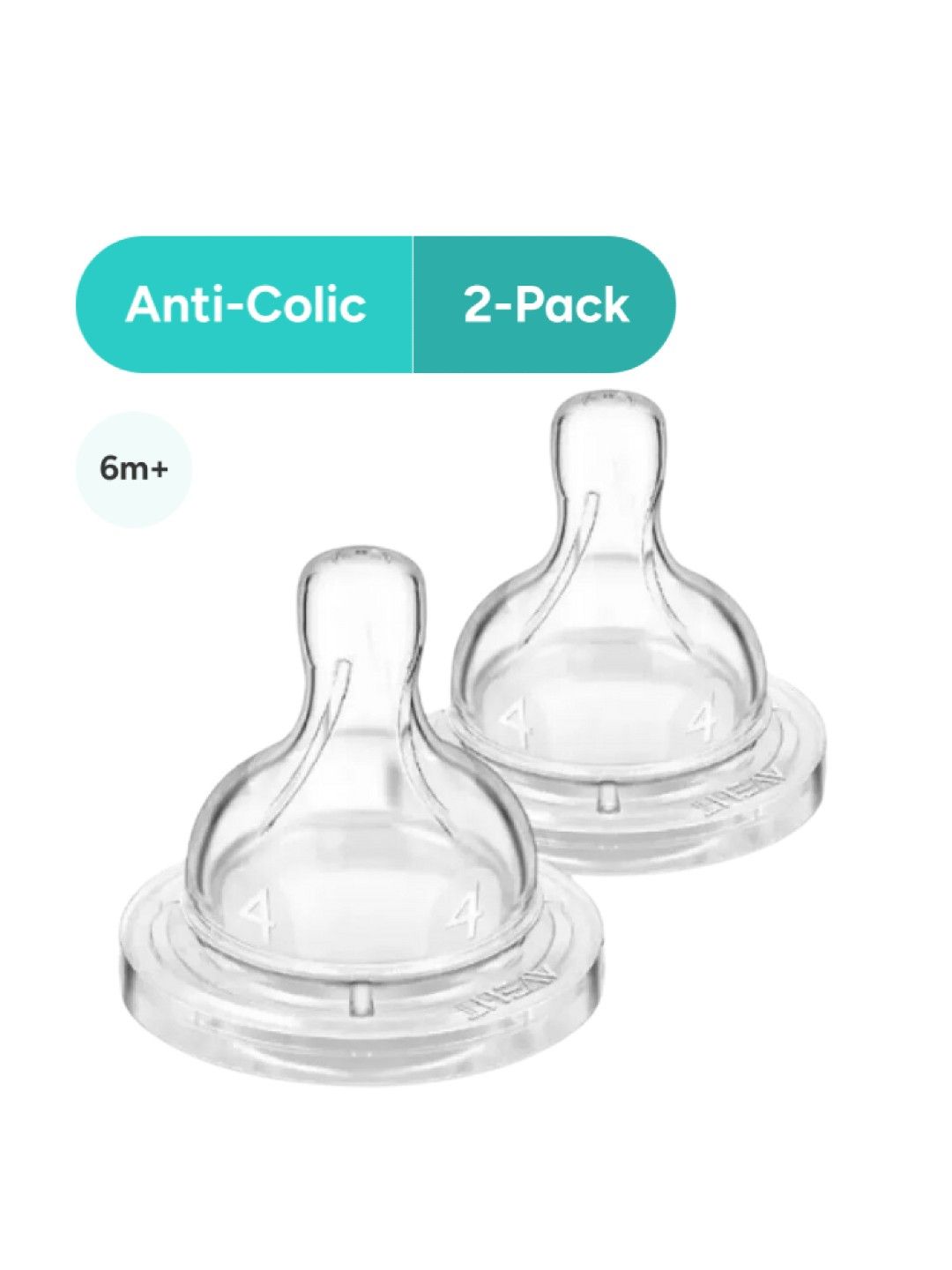 Avent Anti-colic Fast Flow Nipples 6m+ (2-Pack)