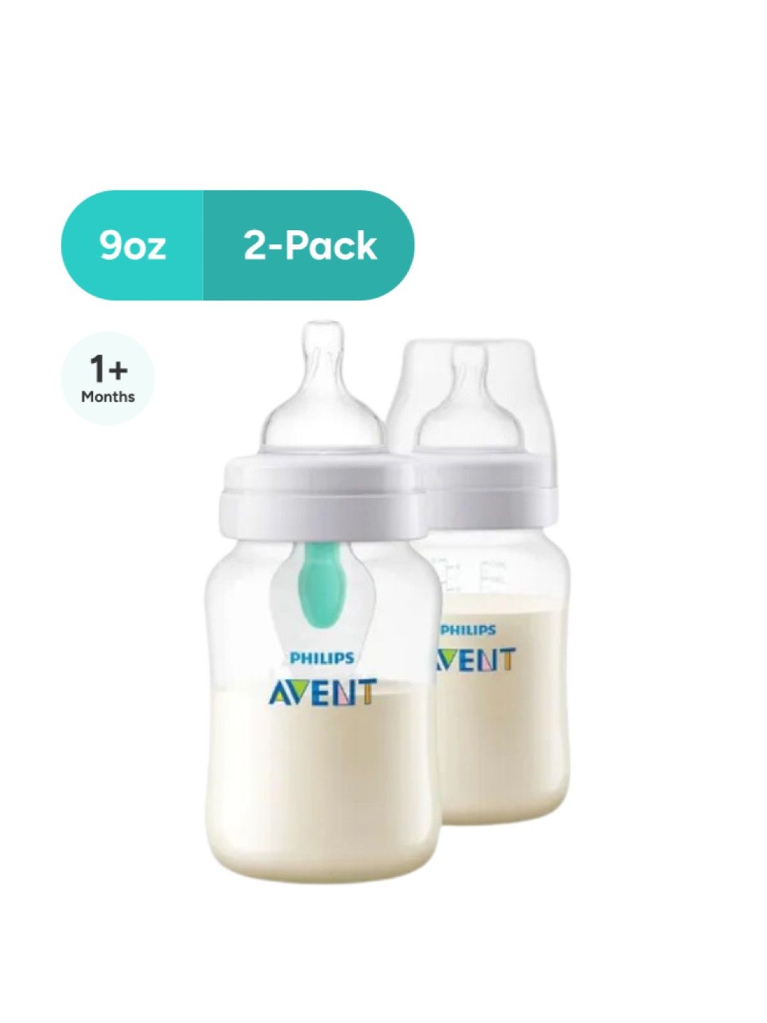 Avent Anti-colic Baby Bottle with AirFree™ Vent 2-Pack (9oz) (No Color- Image 1)