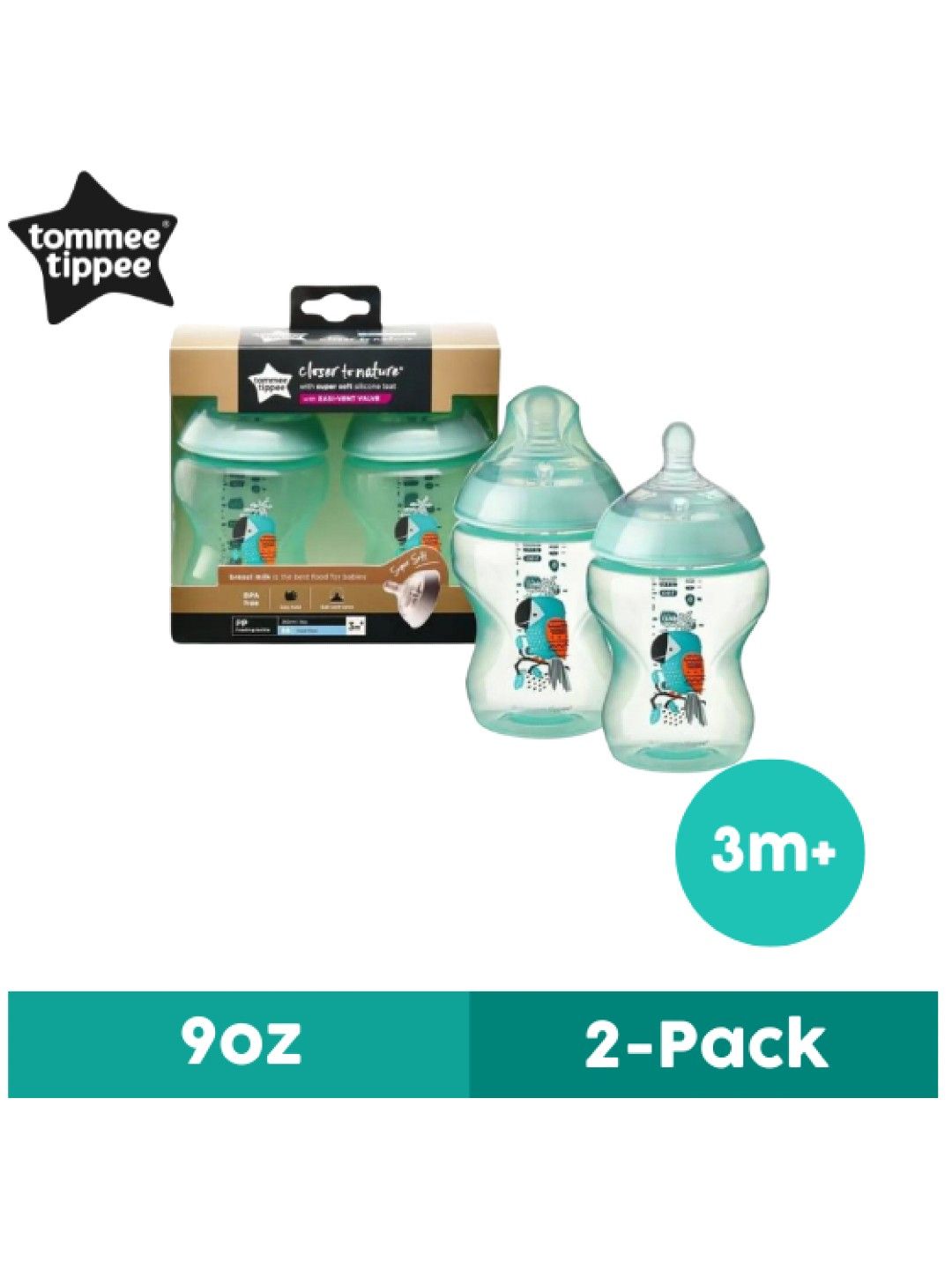 Tommee Tippee CTN PP Tinted Bottles 9oz/260ml Pack of 2
