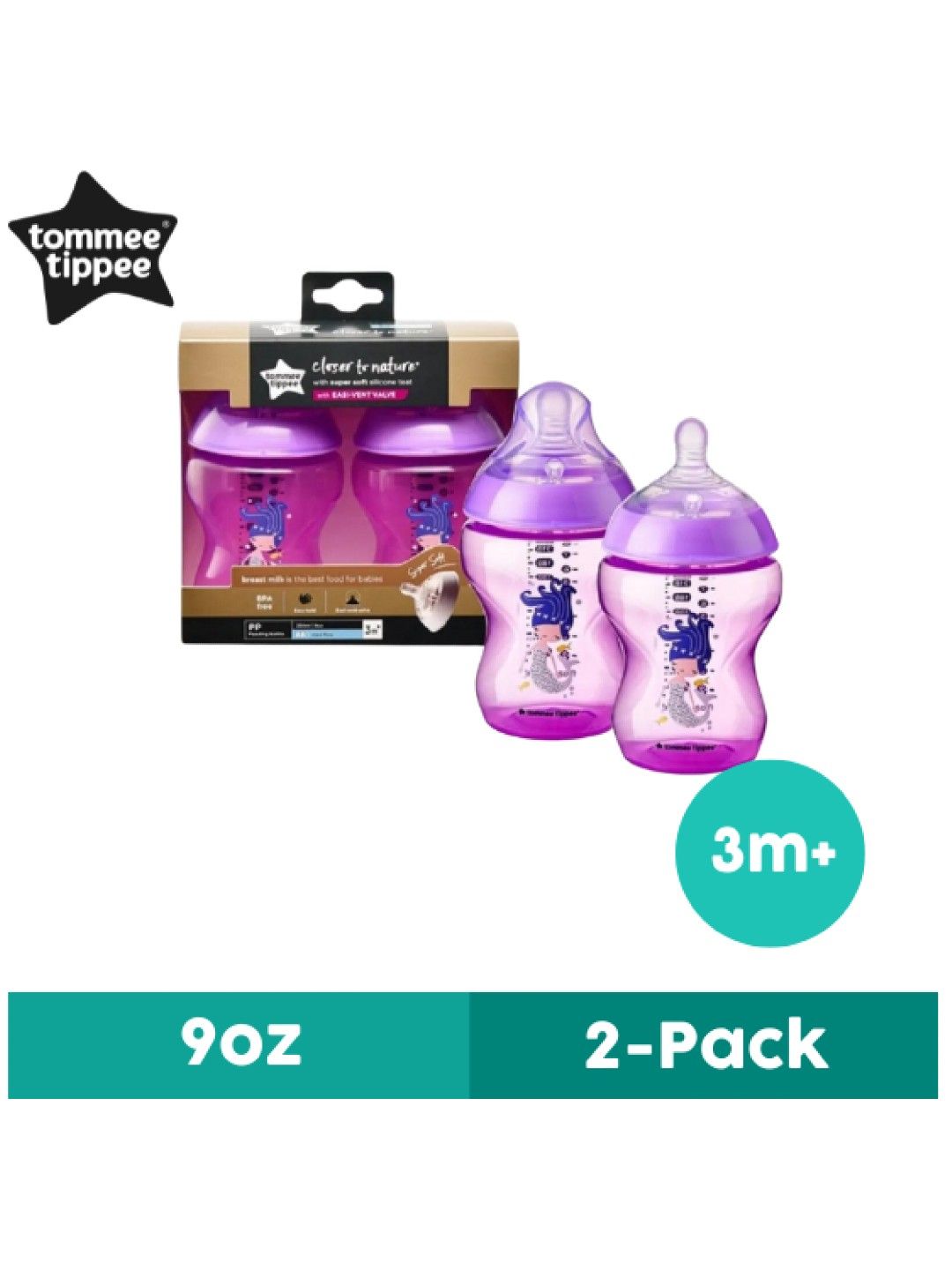 Tommee Tippee CTN PP Tinted Bottles 9oz/260ml Pack of 2