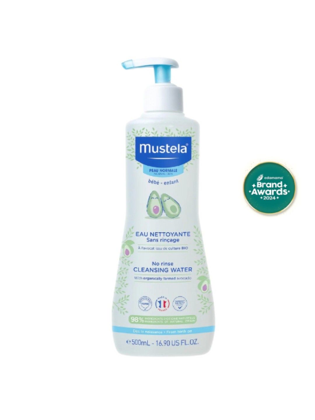 Mustela No Rinse Cleansing Water (500ml) (No Color- Image 1)