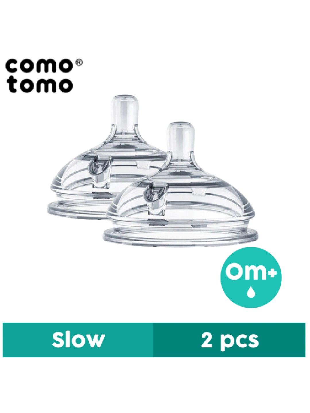 Comotomo Slow Flow Nipple Replacements - Set of 2 (No Color- Image 1)