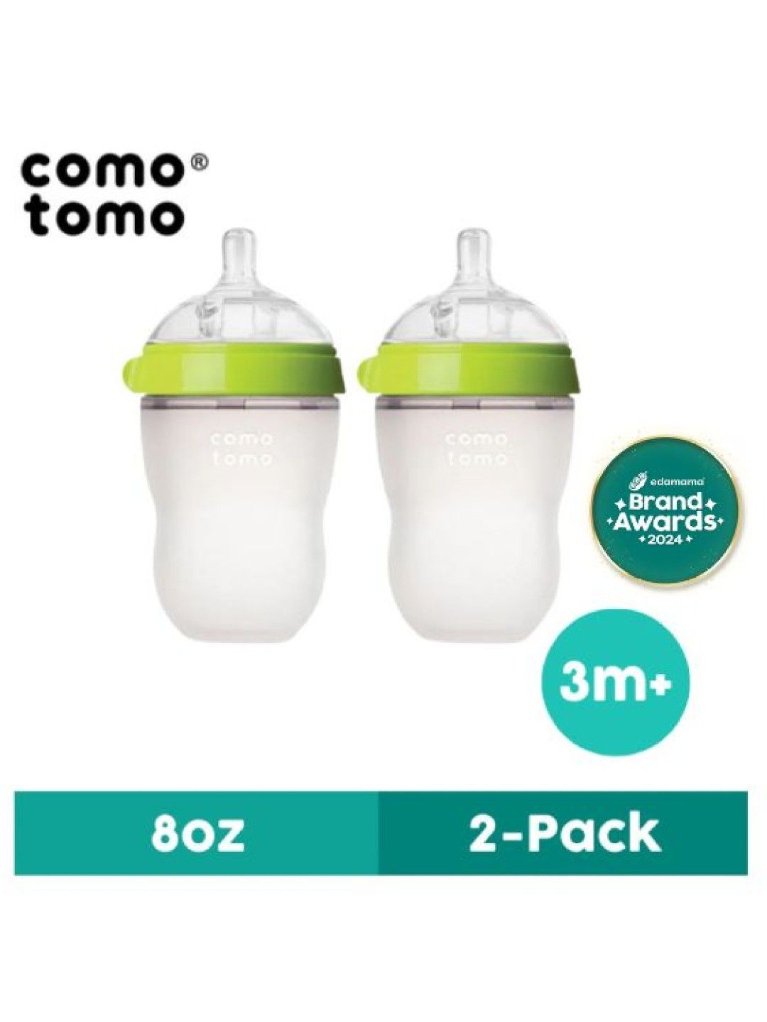 Comotomo Silicone Baby Bottle Twinpack (8oz)