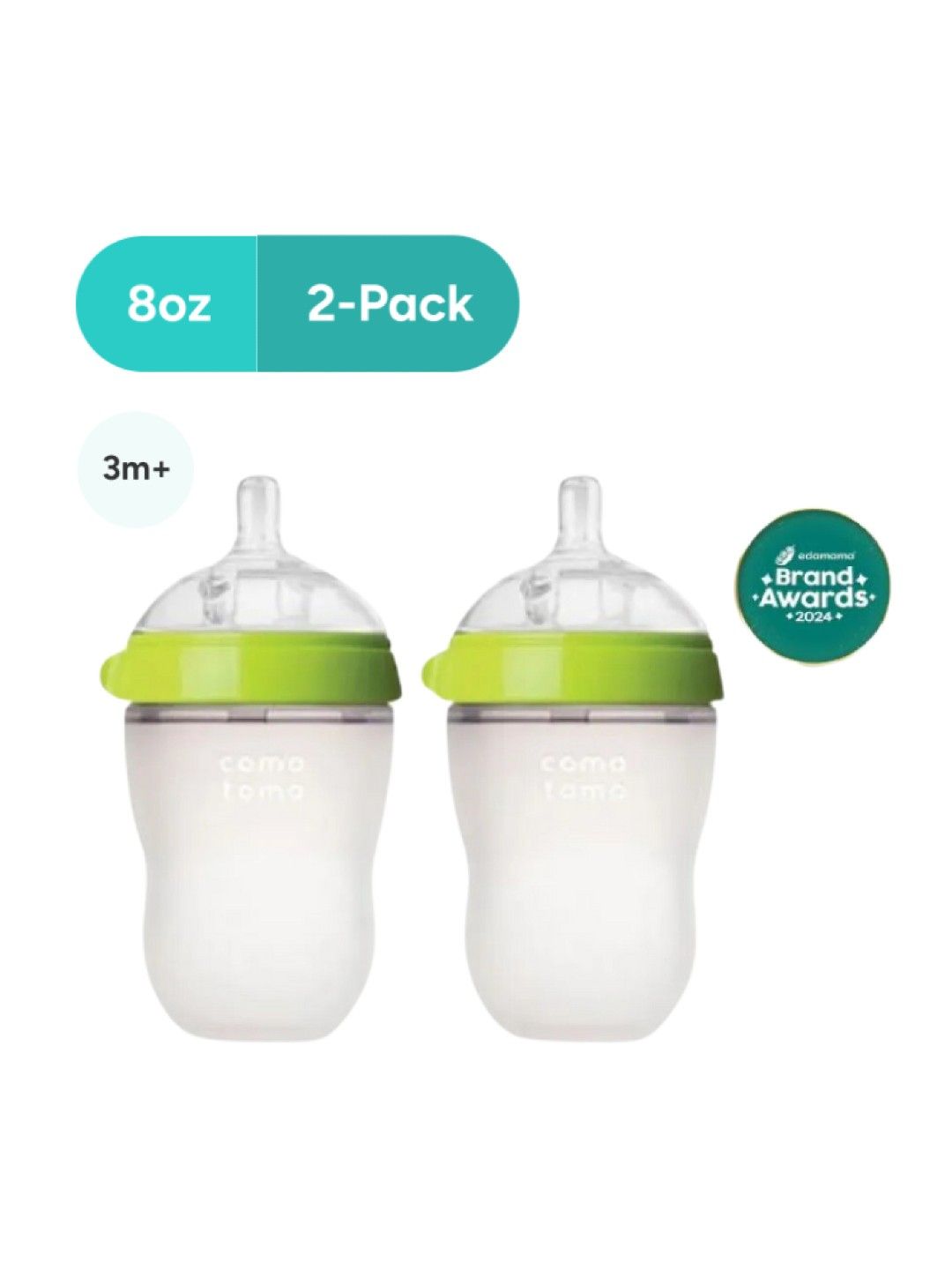 Comotomo Silicone Baby Bottle Twinpack (8oz)