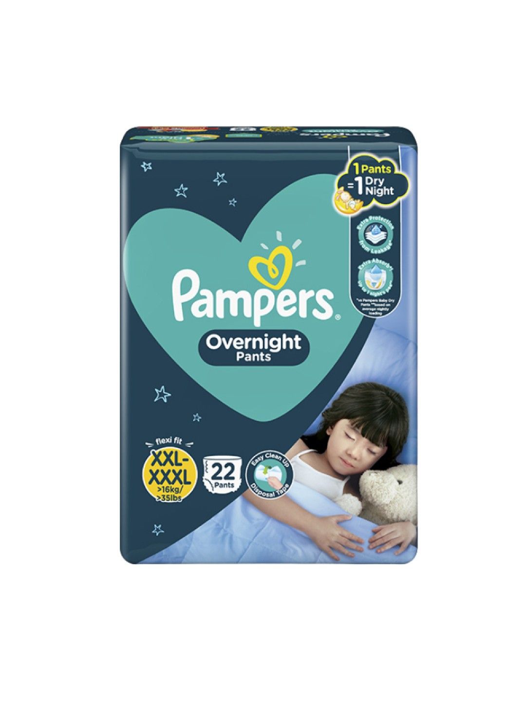 Pampers Overnight Pants XXL 22s x 1 pack (22 pcs) (No Color- Image 1)