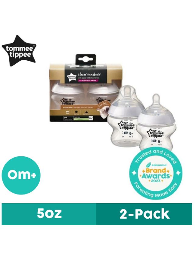 Tommee Tippee CTN PP Bottle 5oz with Super Soft Slow Flow Teat (Pack of 2)