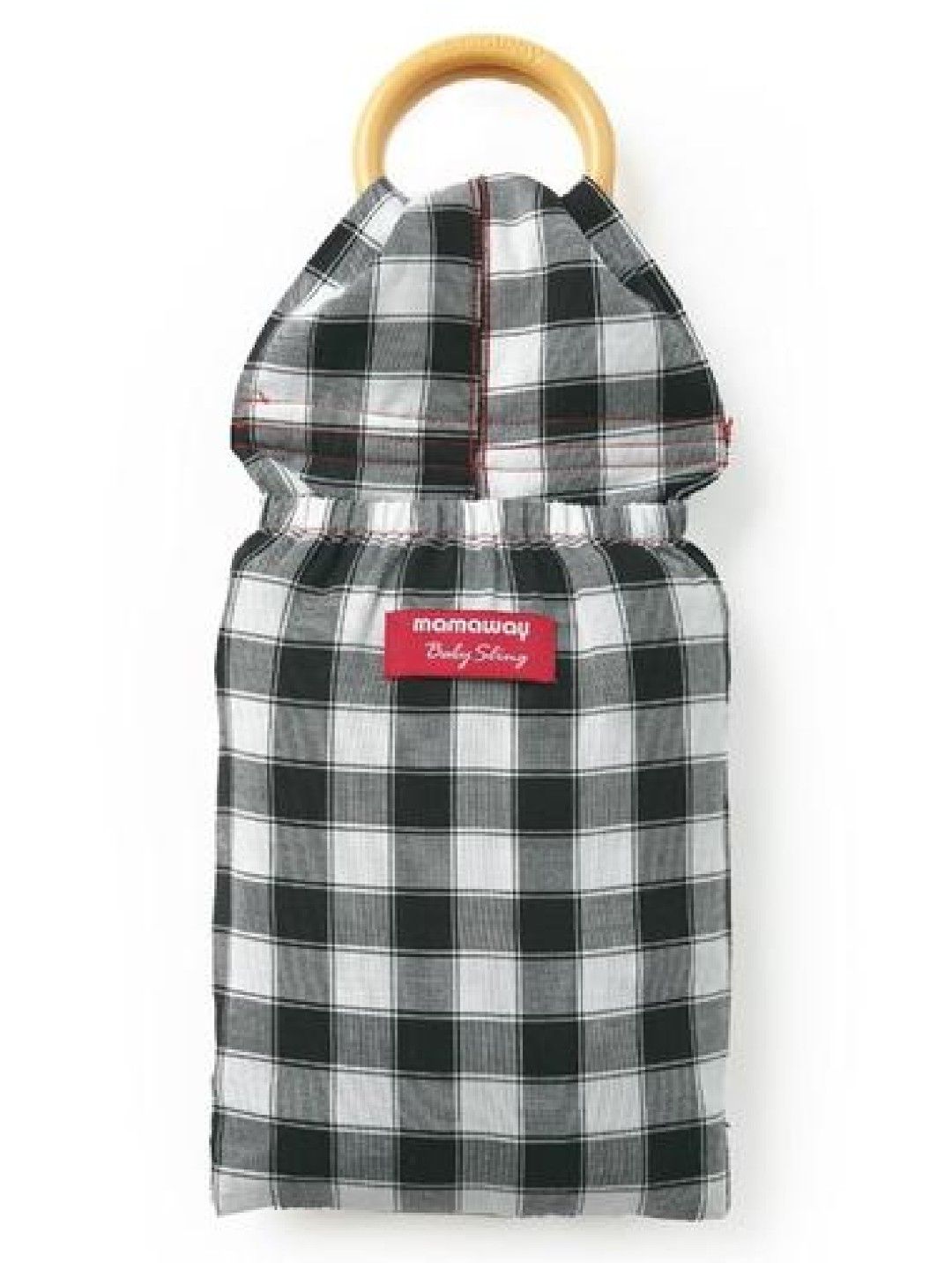 Mamaway (CLEARANCE) Gingham Chunky Baby Ring Sling - Black (No Color- Image 1)