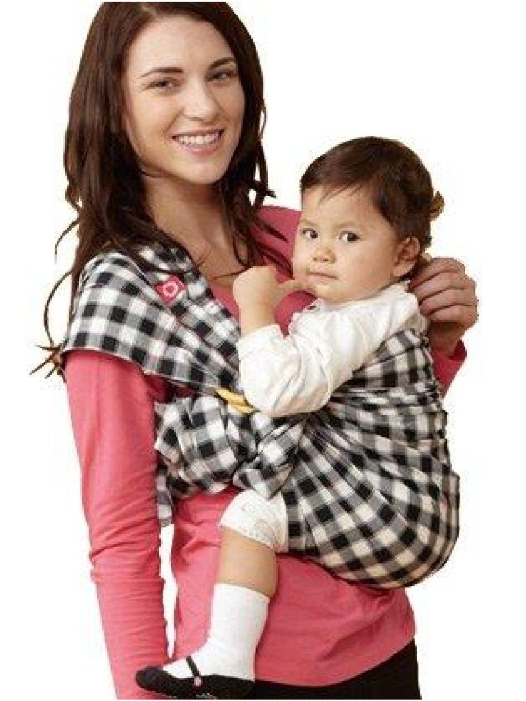 Mamaway (CLEARANCE) Gingham Chunky Baby Ring Sling - Black (No Color- Image 2)