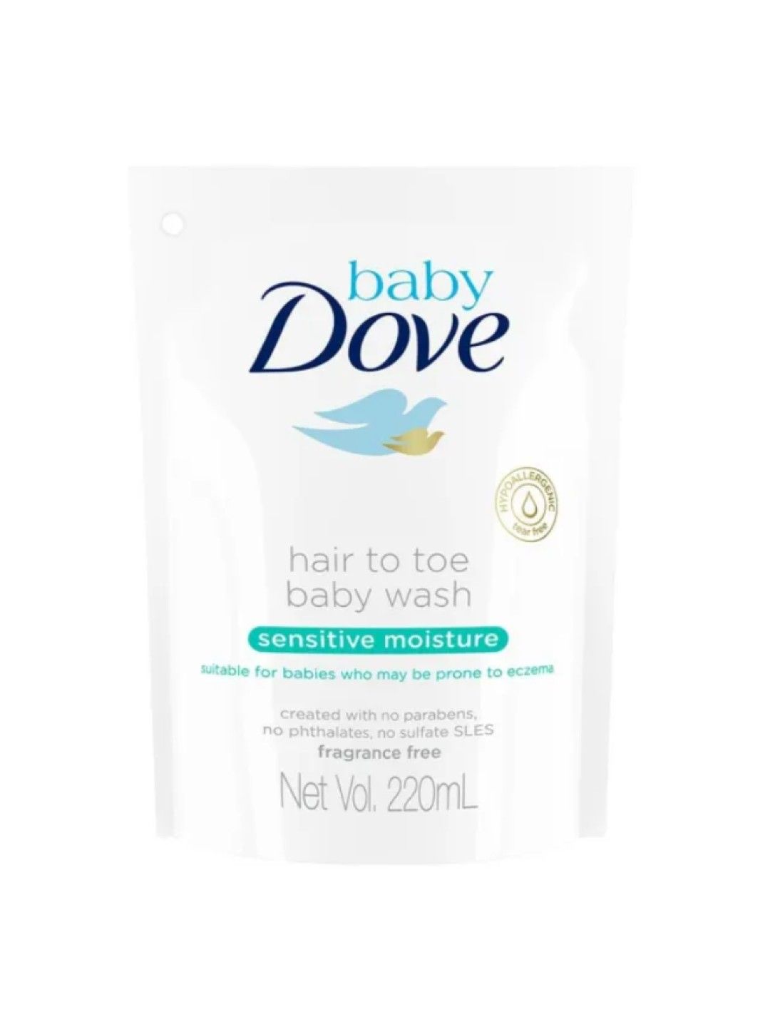 Baby Dove Hair to Toe Wash Sensitive Moisture Refill (220ml) (No Color- Image 1)