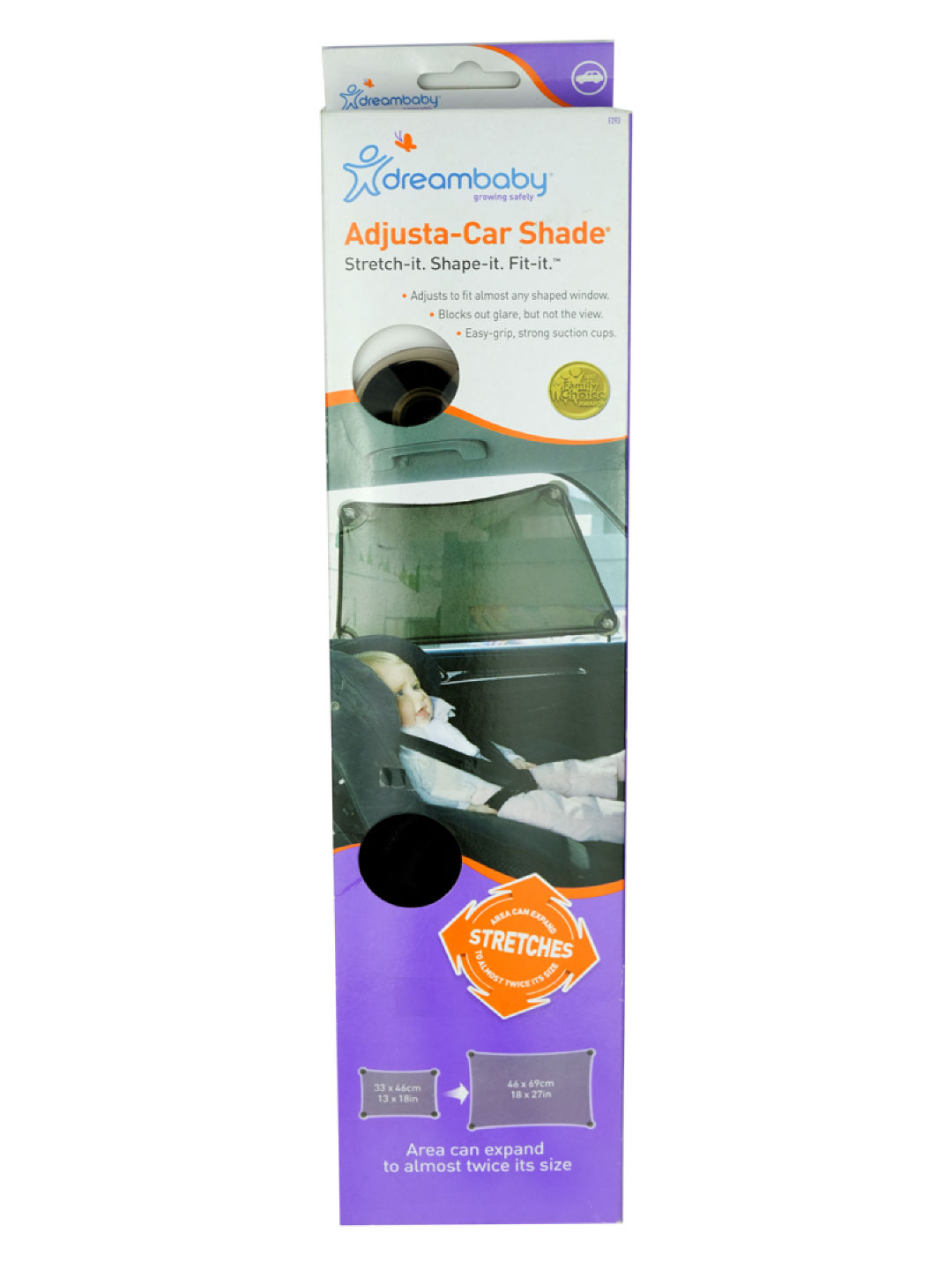 Dreambaby- Sanxiao Adjusta-Car Shade (Black- Image 1)