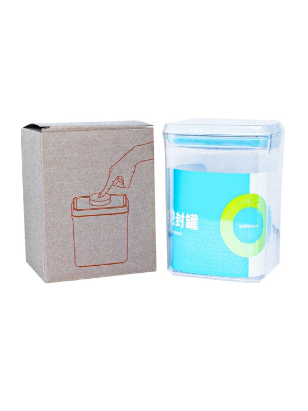 Ankou Airtight 1 Touch Rectangle Multipurpose Airtight Food Storage Container (1250ml) (No Color- Image 1)