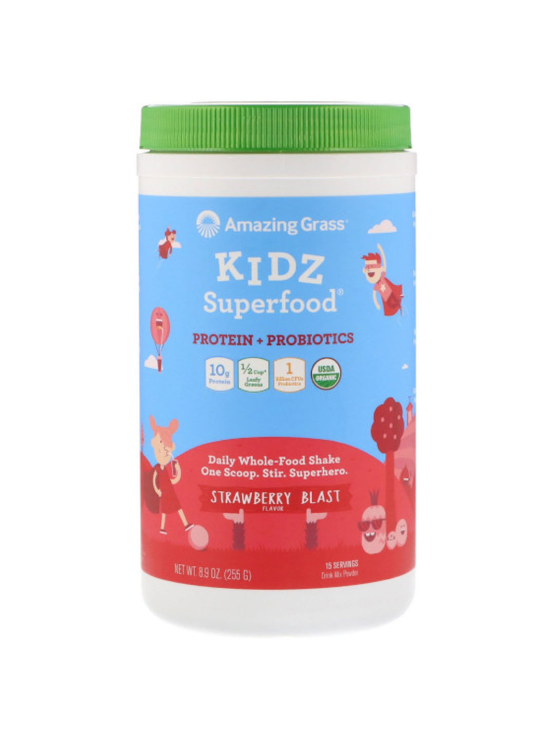Amazing Grass KIDZ Superfood Protein + Probiotics - Plant-Based (15 Servings) (No Color- Image 1)