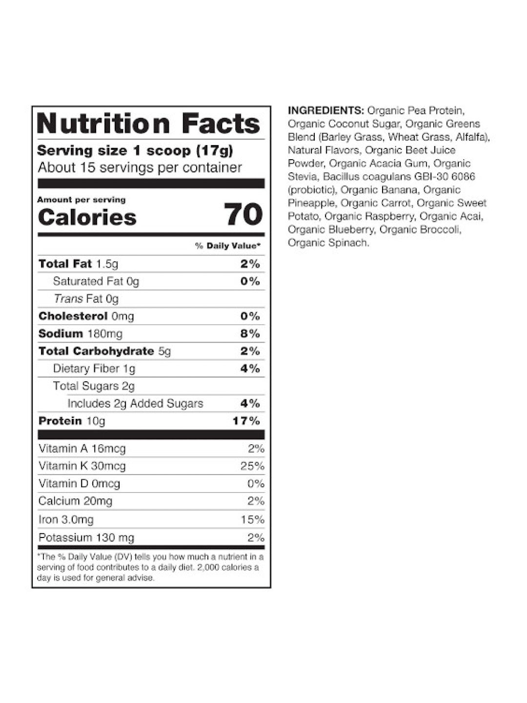 Amazing Grass KIDZ Superfood Protein + Probiotics - Plant-Based (15 Servings) (No Color- Image 2)