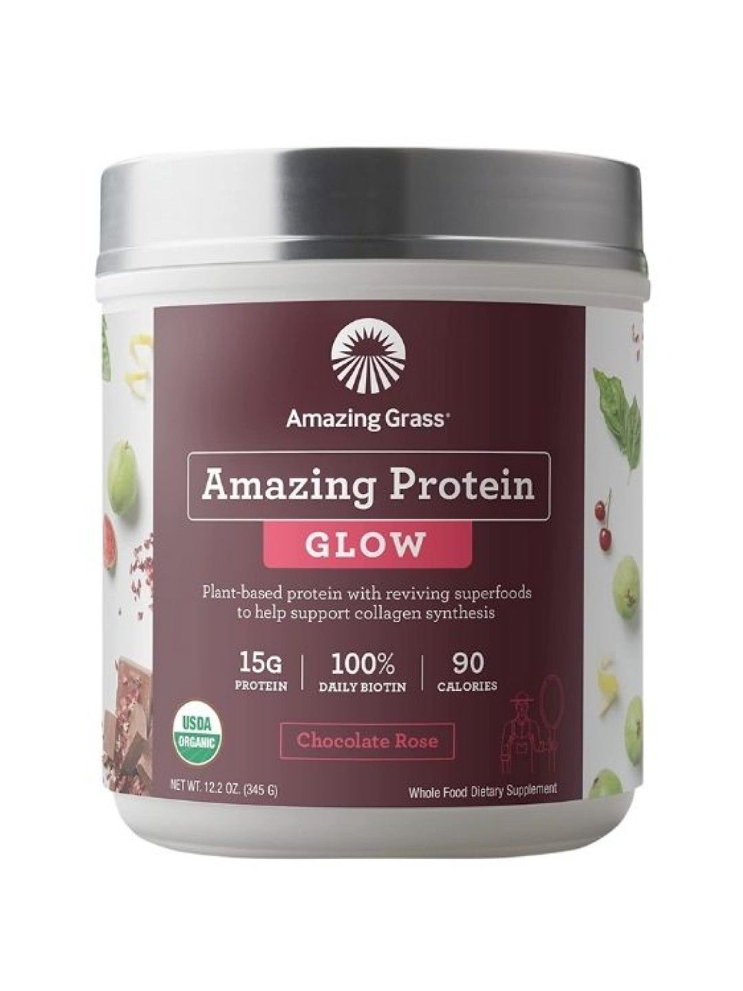 Amazing Grass Amazing Protein Glow -  Supports Collagen Production (Chocolate Rose- Image 1)