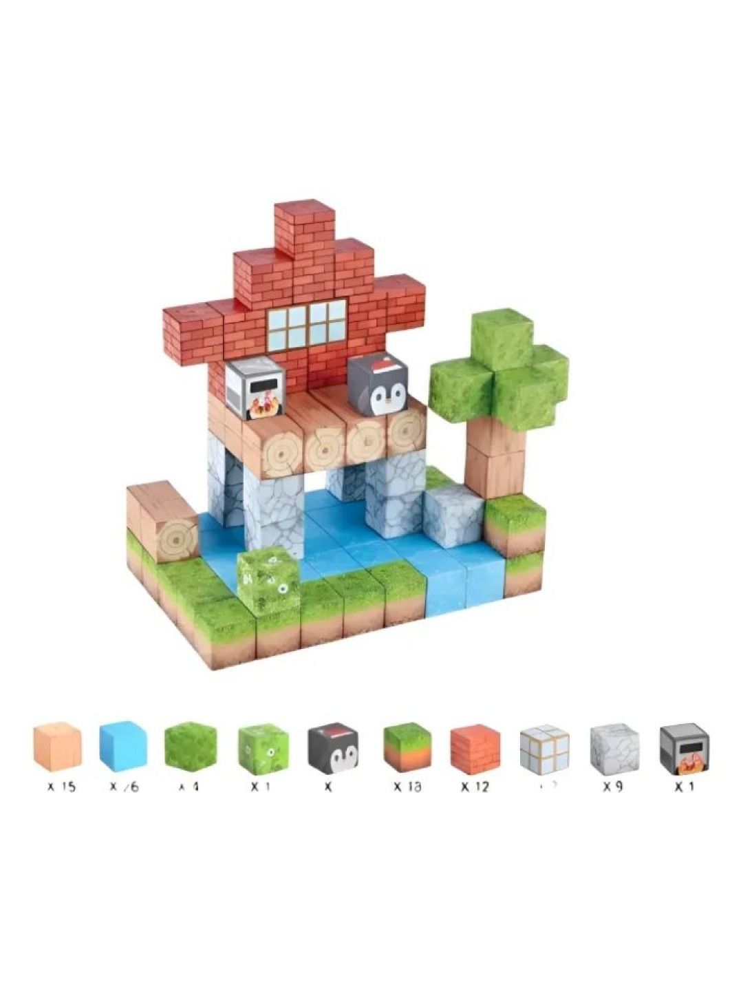 Magnetic Blocks Magnetic Building Blocks Educational Puzzle Toy Animal Theme 87pcs. (No Color- Image 2)