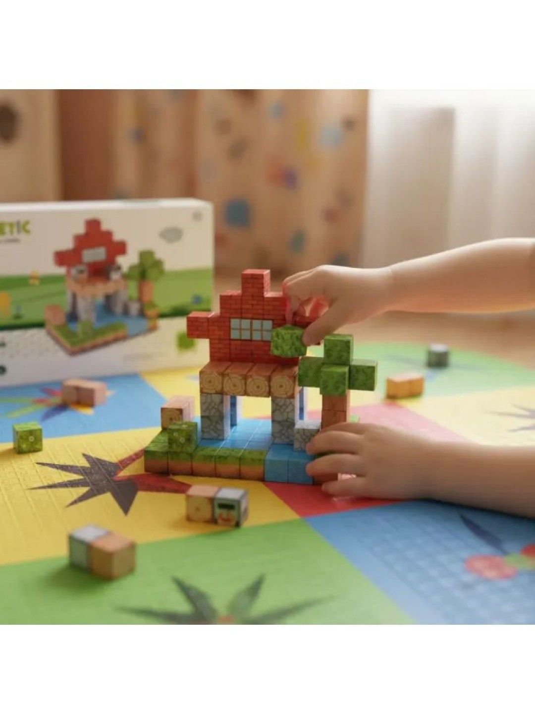 Magnetic Blocks Magnetic Building Blocks Educational Puzzle Toy Animal Theme 87pcs. (No Color- Image 4)