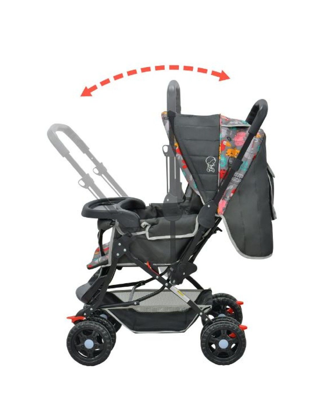 Giant Carrier Nicole Stroller (Animals Design Dark Gray- Image 2)