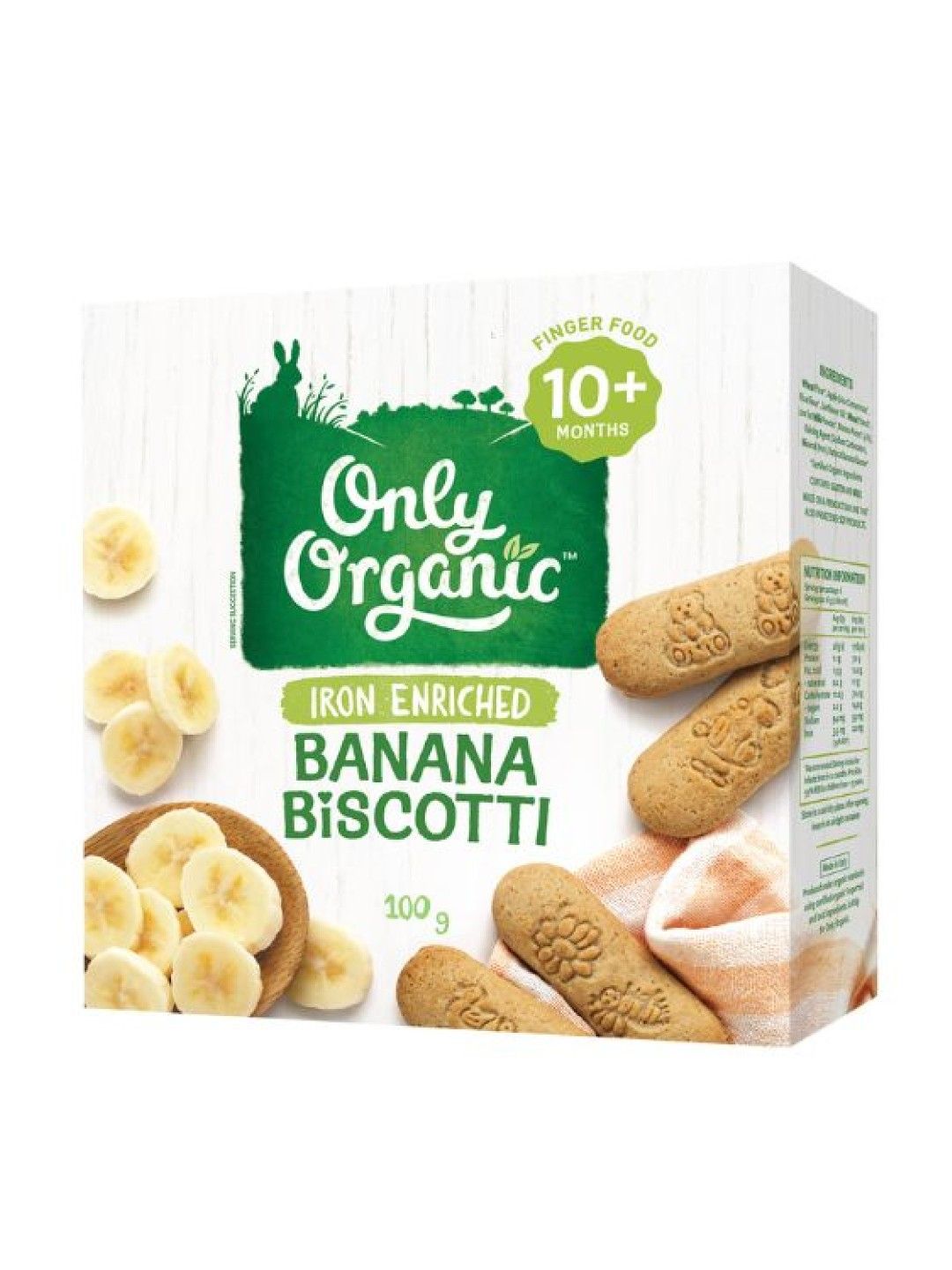 Only Organic Banana Biscotti (10+ mos) 100g (No Color- Image 1)