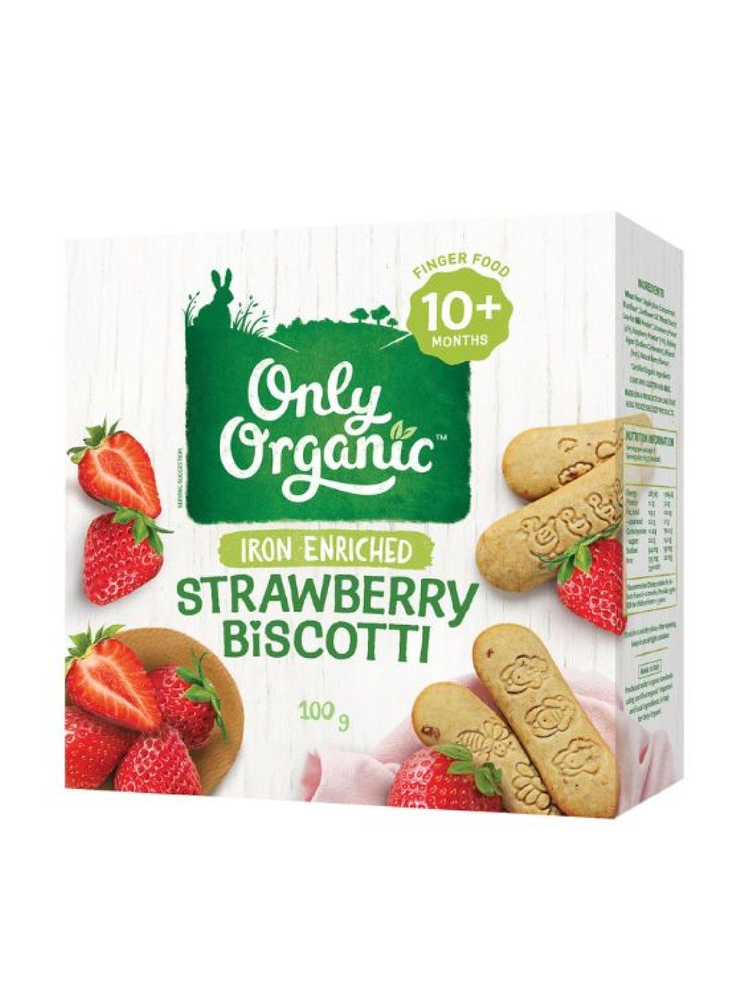 Only Organic Strawberry Biscotti (10+ mos) 100g (No Color- Image 1)