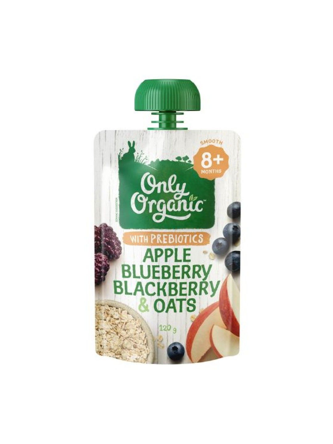 Only Organic Apple Blueberry Blackberry Oats (8+mos) 120g (No Color- Image 1)