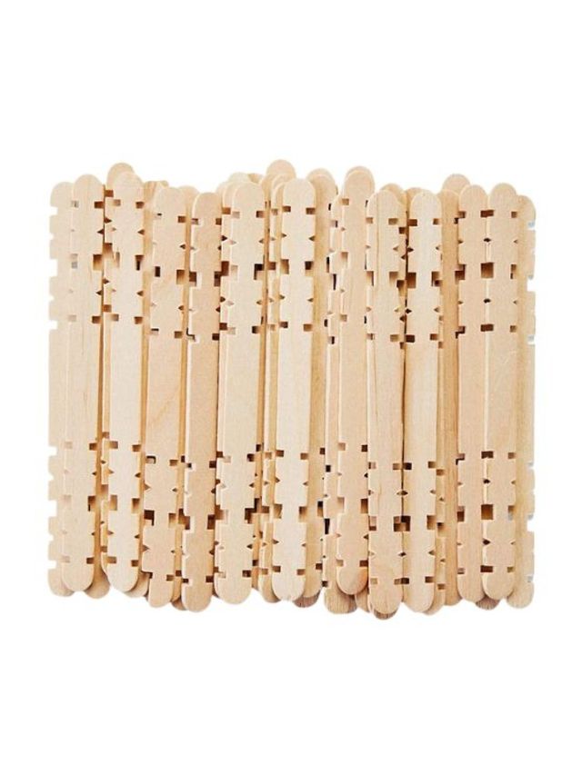 Ink + Stone Popsicle Sticks Grooved Natural Wood edamama