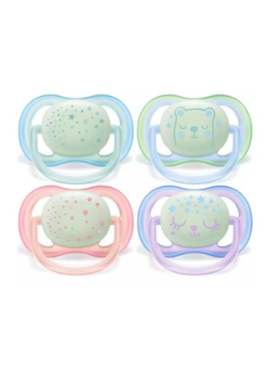 Avent 0-6M Glow in the Dark Ultra Air Night Time Pacifier (2-pack) (Blue- Image 4)