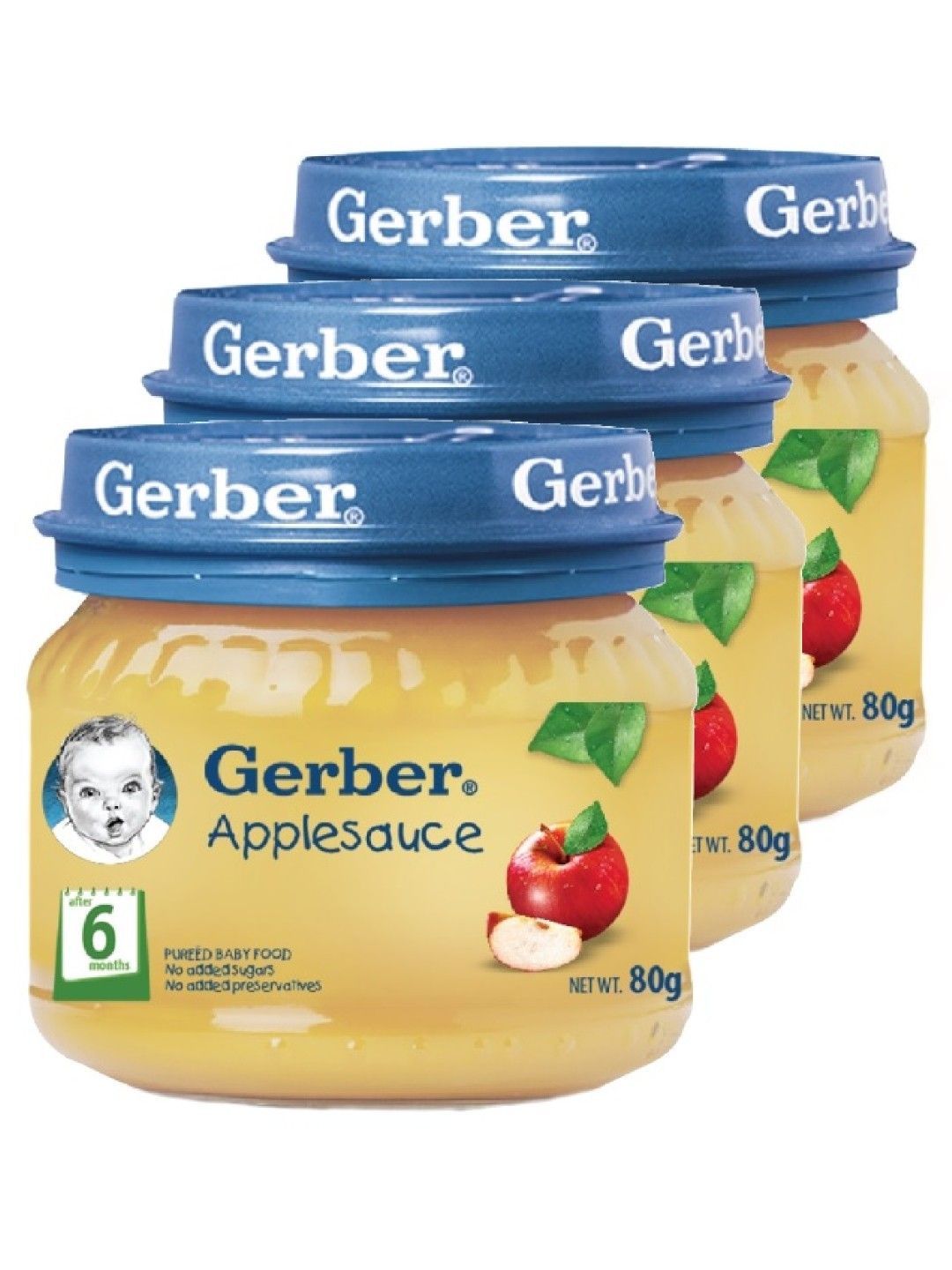 Gerber Gerber Applesauce (80g) Bundle of 3