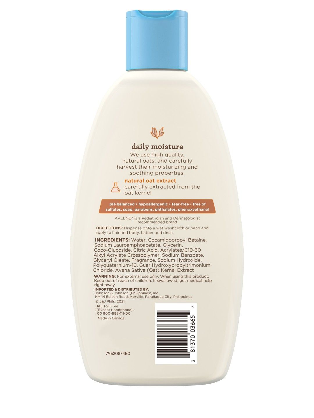 Aveeno Baby Daily Wash & Shampoo (236ml) (No Color- Image 2)