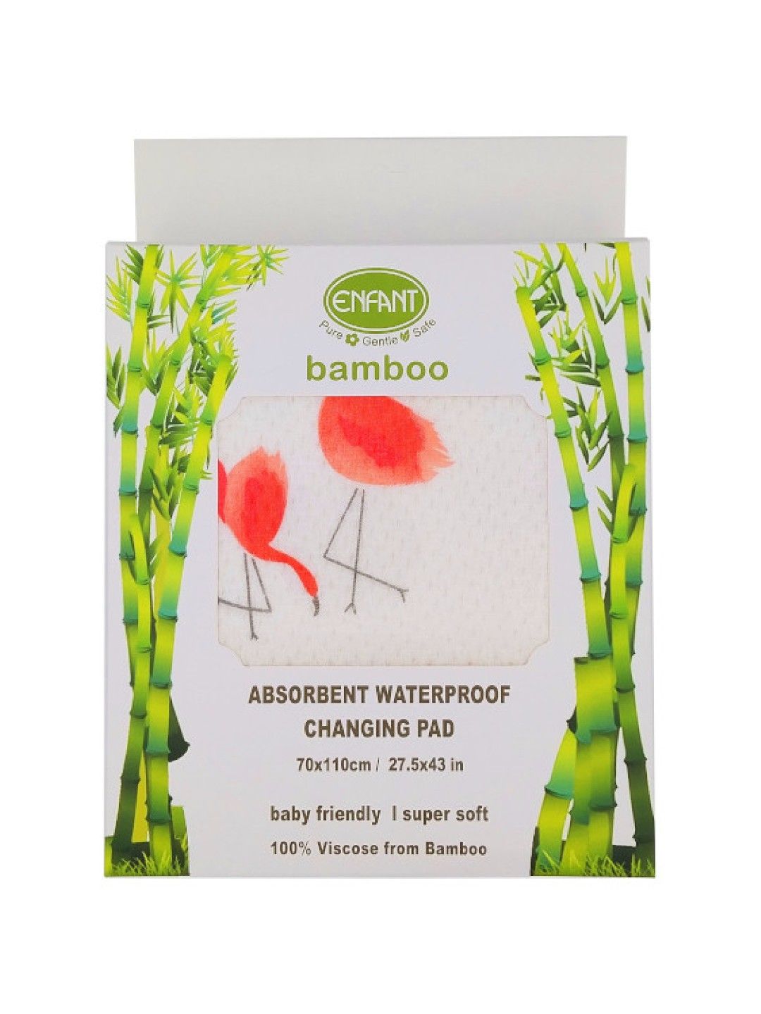 Enfant Absorbent Bamboo Changing / Bed Mat (70x110) (Flamingo- Image 1)