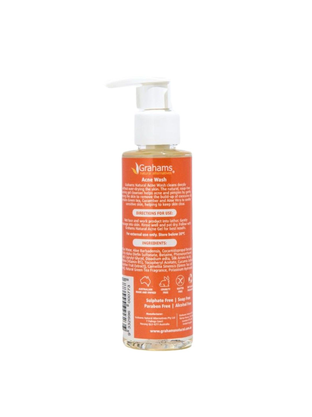 Grahams Natural Acne Wash (125ml) (No Color- Image 2)