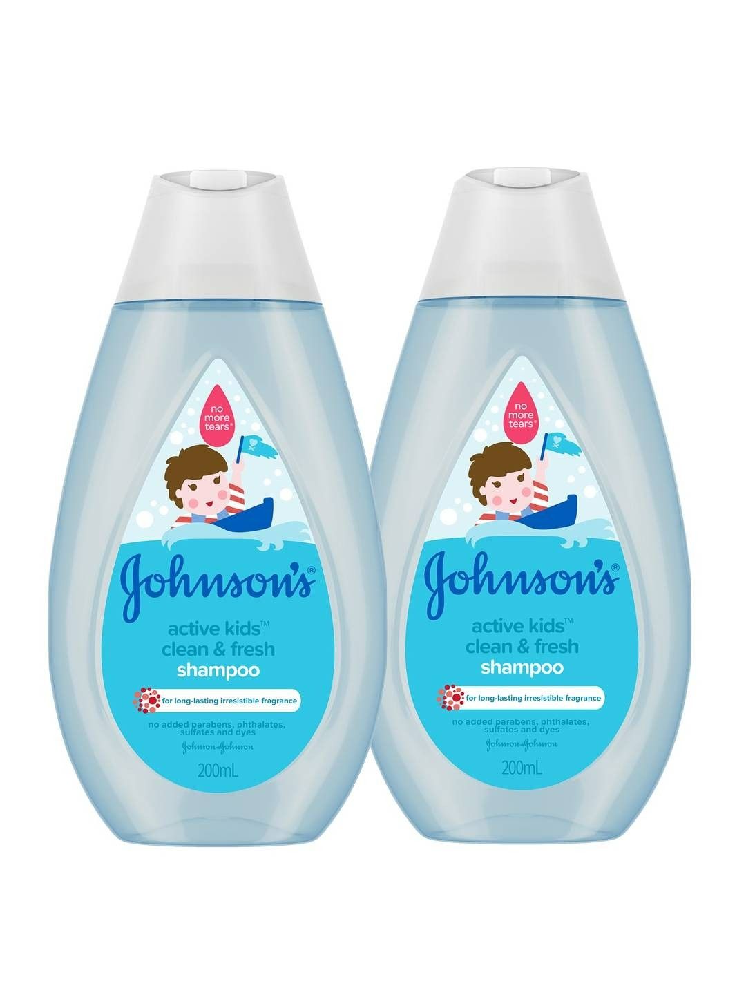Johnson's Active Kids Clean and Fresh Shampoo Twin Pack (200ml) (No Color- Image 1)