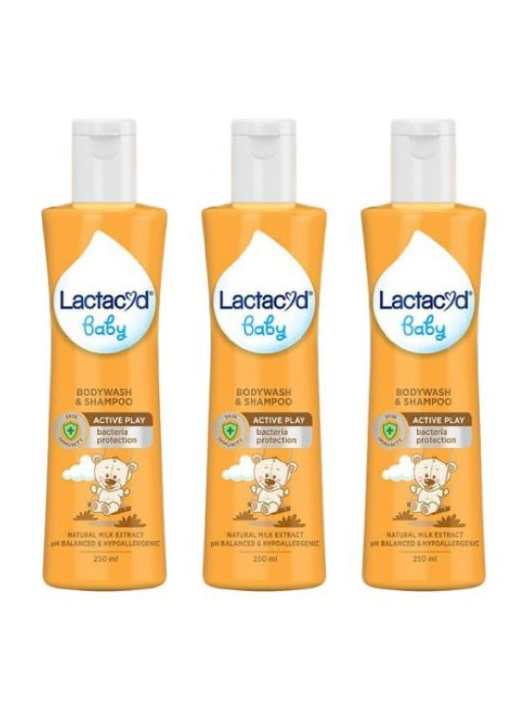 Lactacyd Baby Active Play Toddler Wash (250ml) Bundle of 3