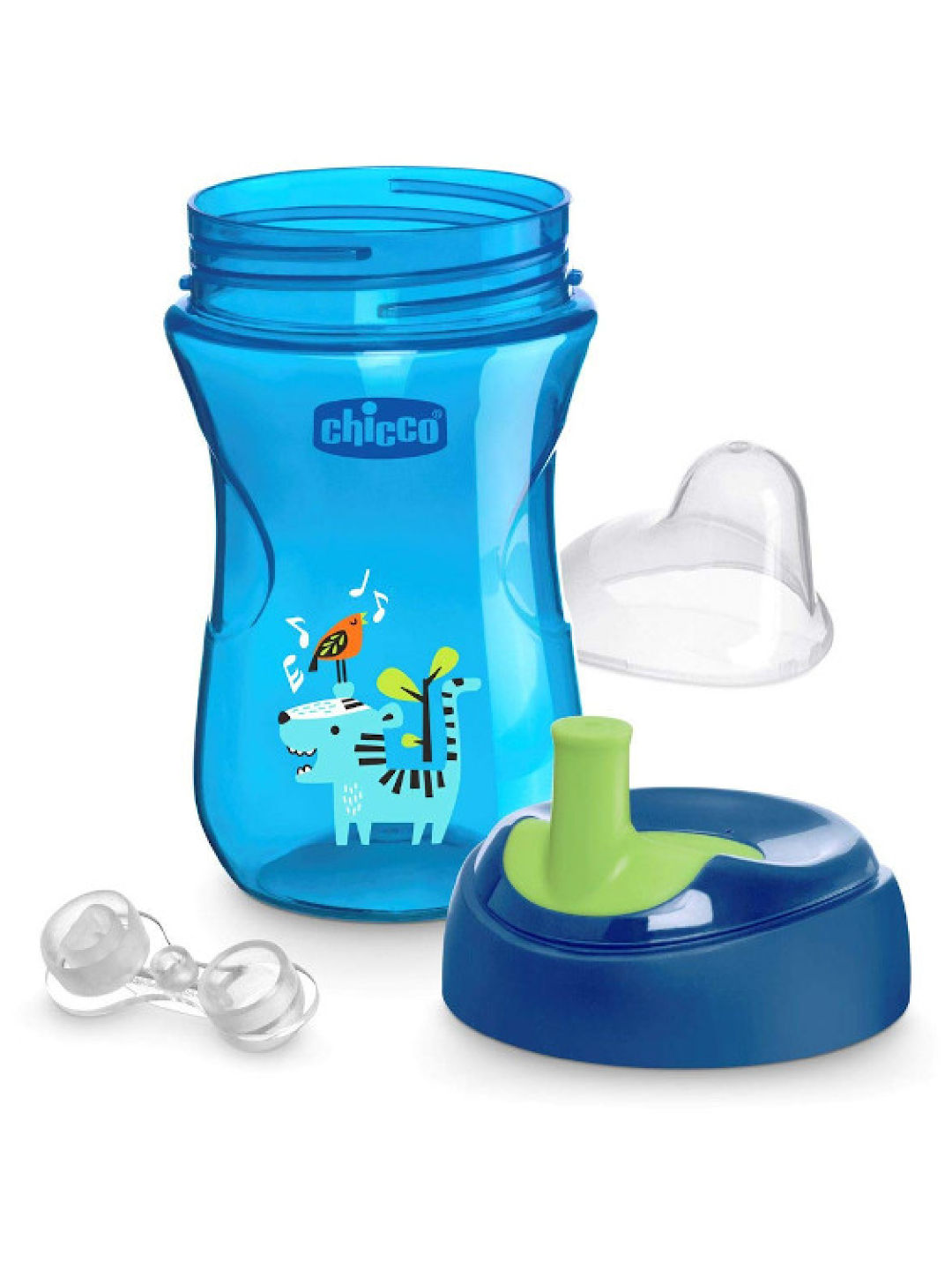 Chicco Advanced Straw Trainer Sippy Cup for Toddlers (Blue- Image 2)