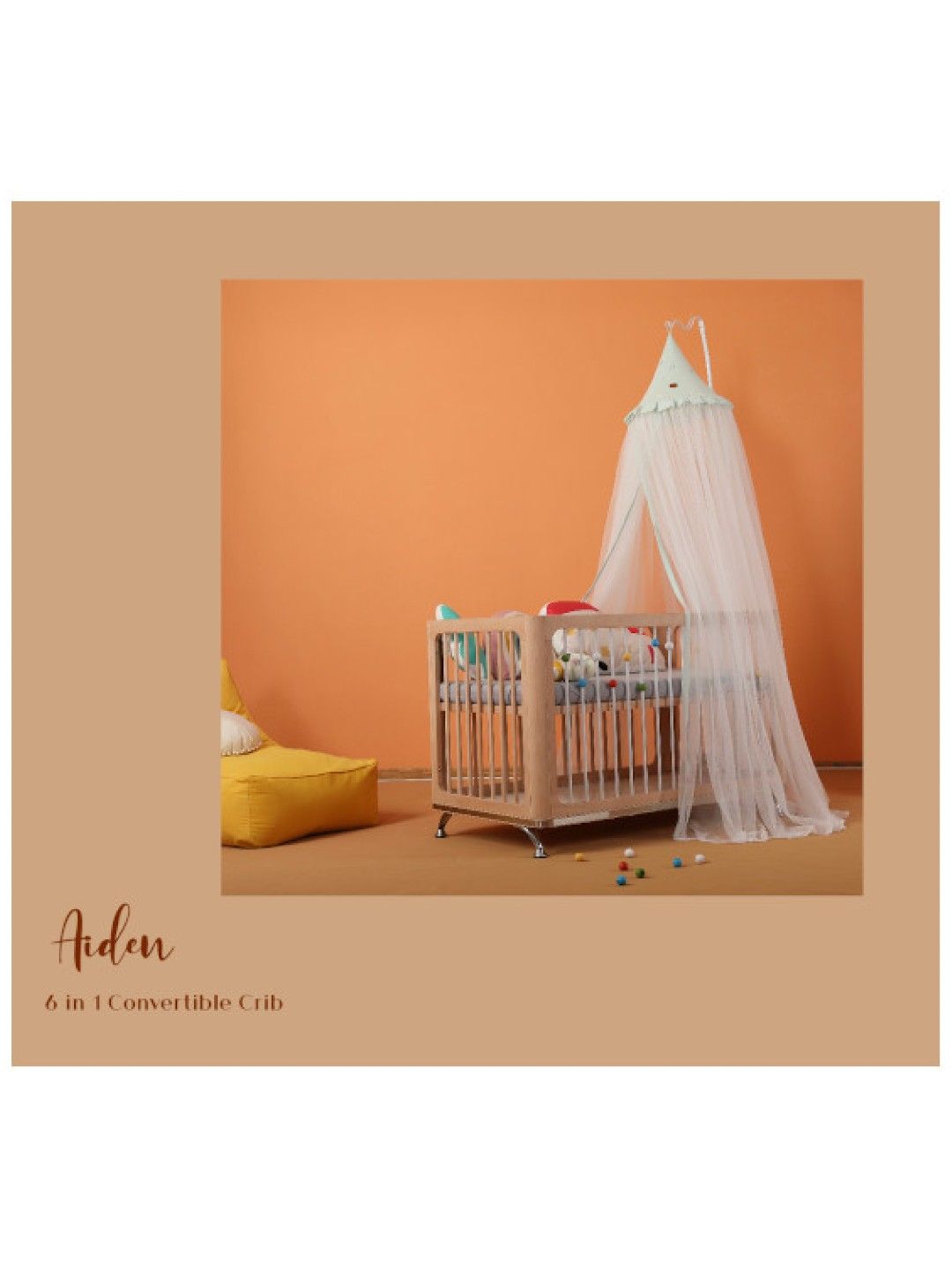 AVC Kiddos Aiden Wooden Crib (No Color- Image 3)