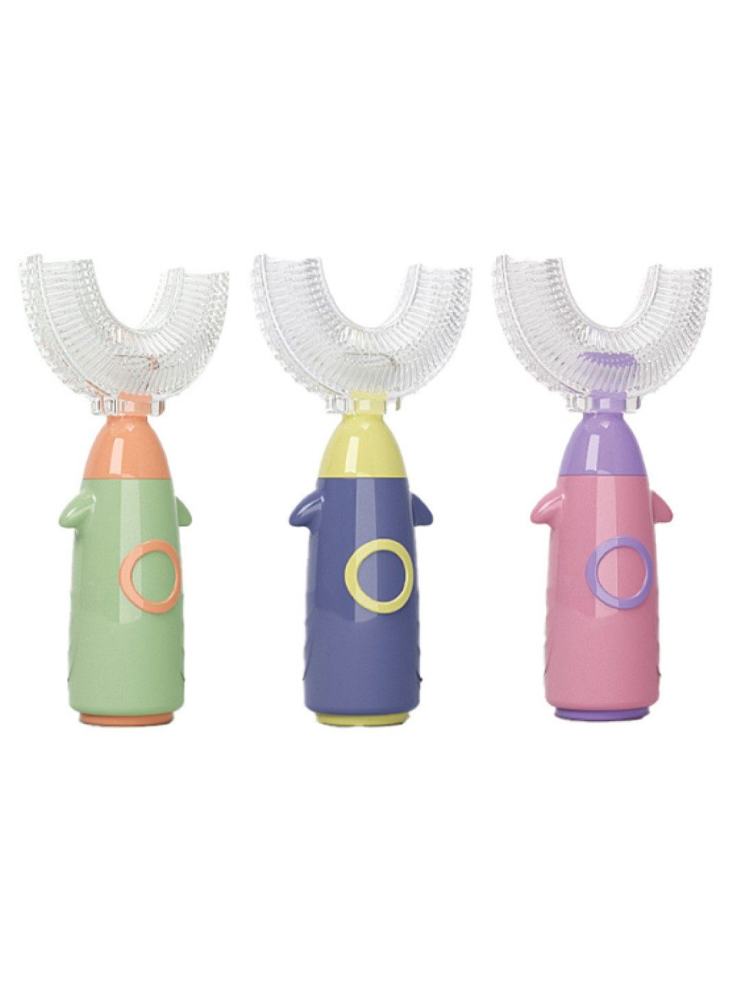 BabyPro Toddler Soft Silicone U-shape Toothbrush (Green- Image 2)
