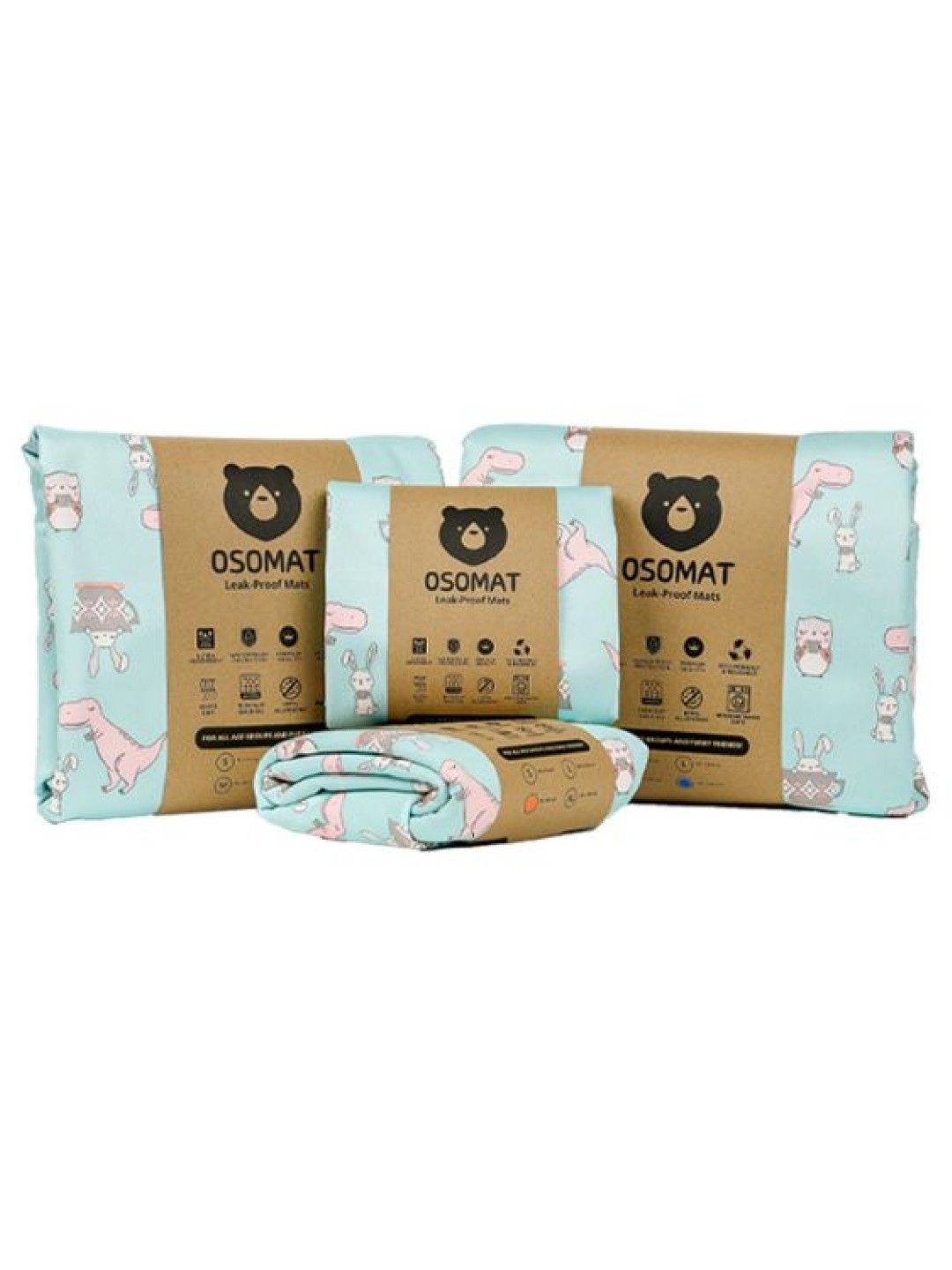 Osomat Leak Proof Mat (Girls) - Small (A Whimsical Tea Party- Image 3)