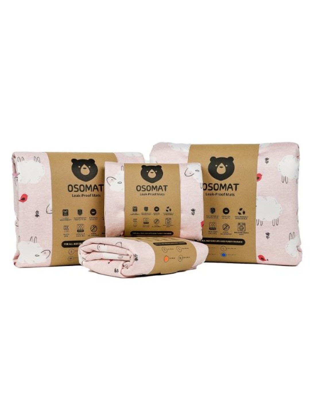 Osomat Leak Proof Mat (Girls) - Large (Counting Sheep (Pink)- Image 3)