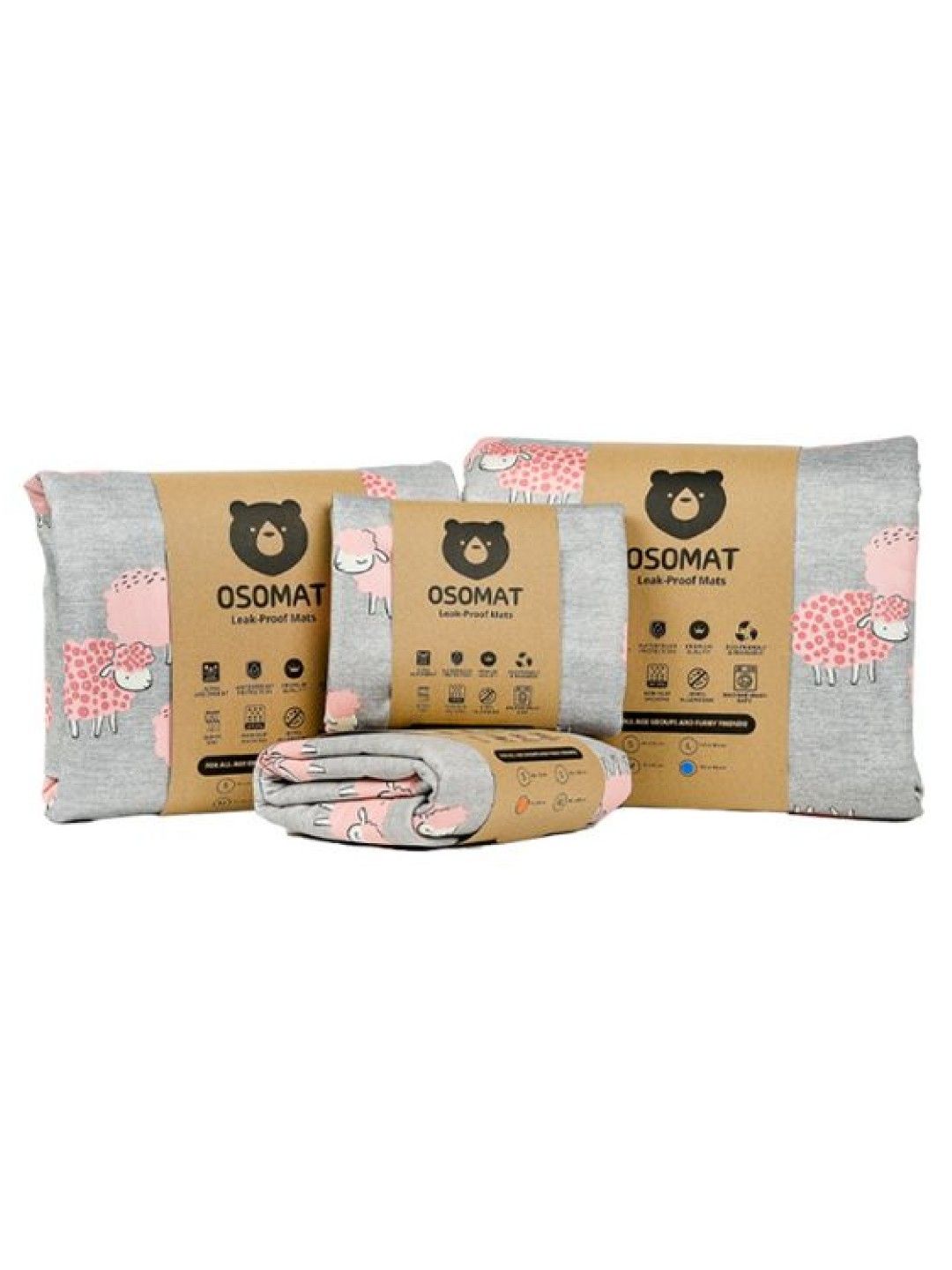 Osomat Leak Proof Mat (Unisex) - Large (Counting Sheep (Gray)- Image 3)