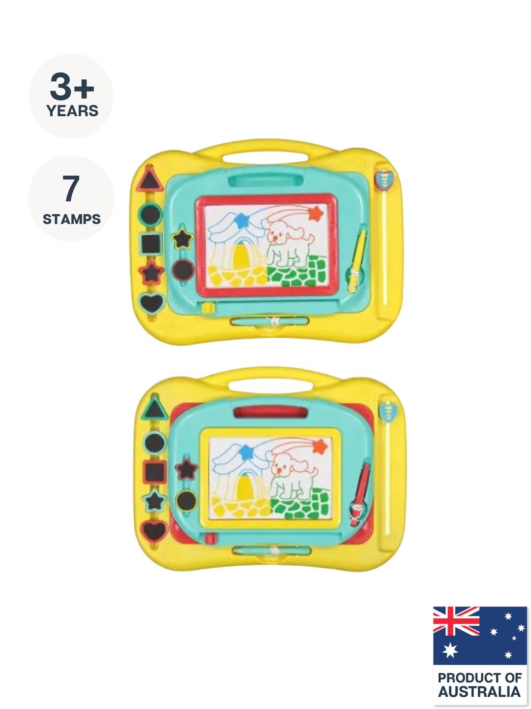 Anko Magnetic Board - Twin Pack (Yellow- Image 1)