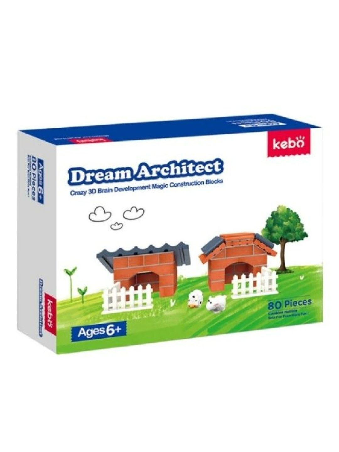 Kebo Animal Farm Dream Architect Brick Layering (80pcs)