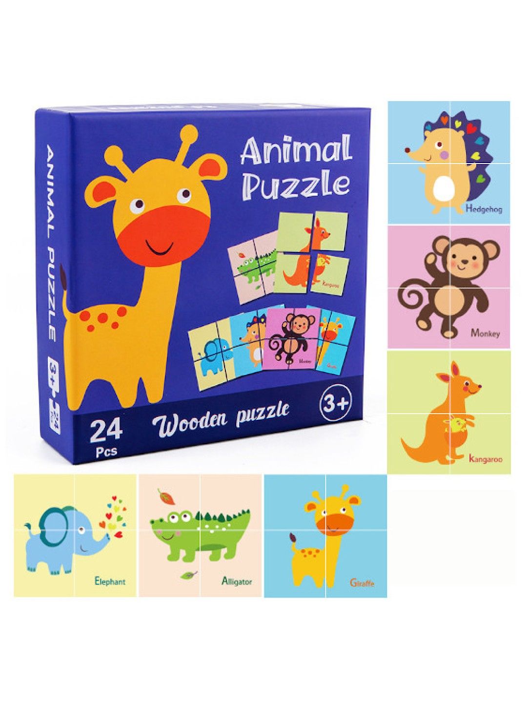Valiant Toddlers Animal Wooden Puzzle Toy (24 pcs) (No Color- Image 1)