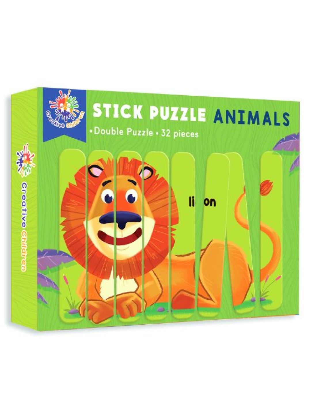 Learning is Fun Creative Children Stick Puzzle - Animals (No Color- Image 1)