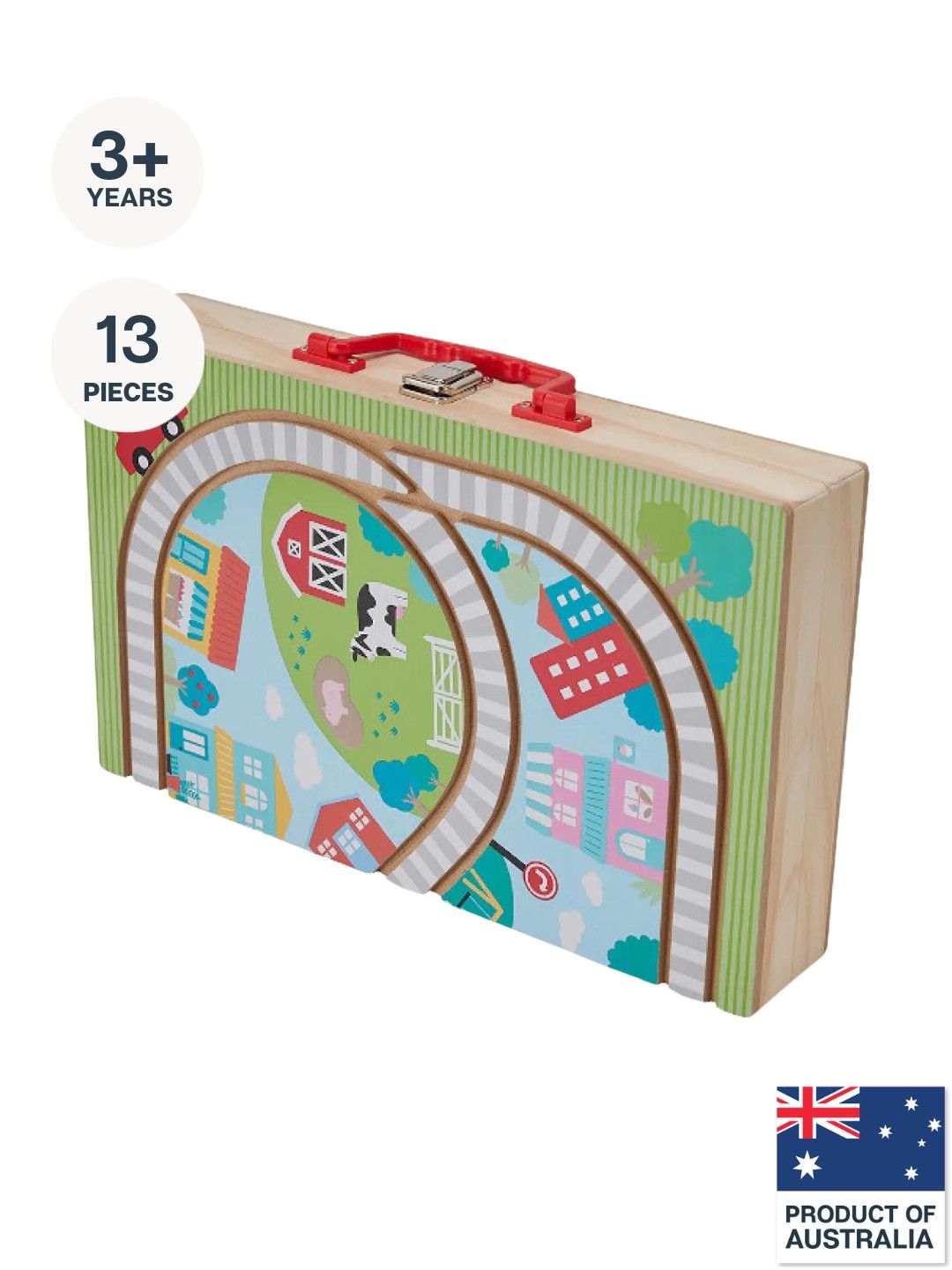 Anko Wooden Fold and Go Train Playset (No Color- Image 1)