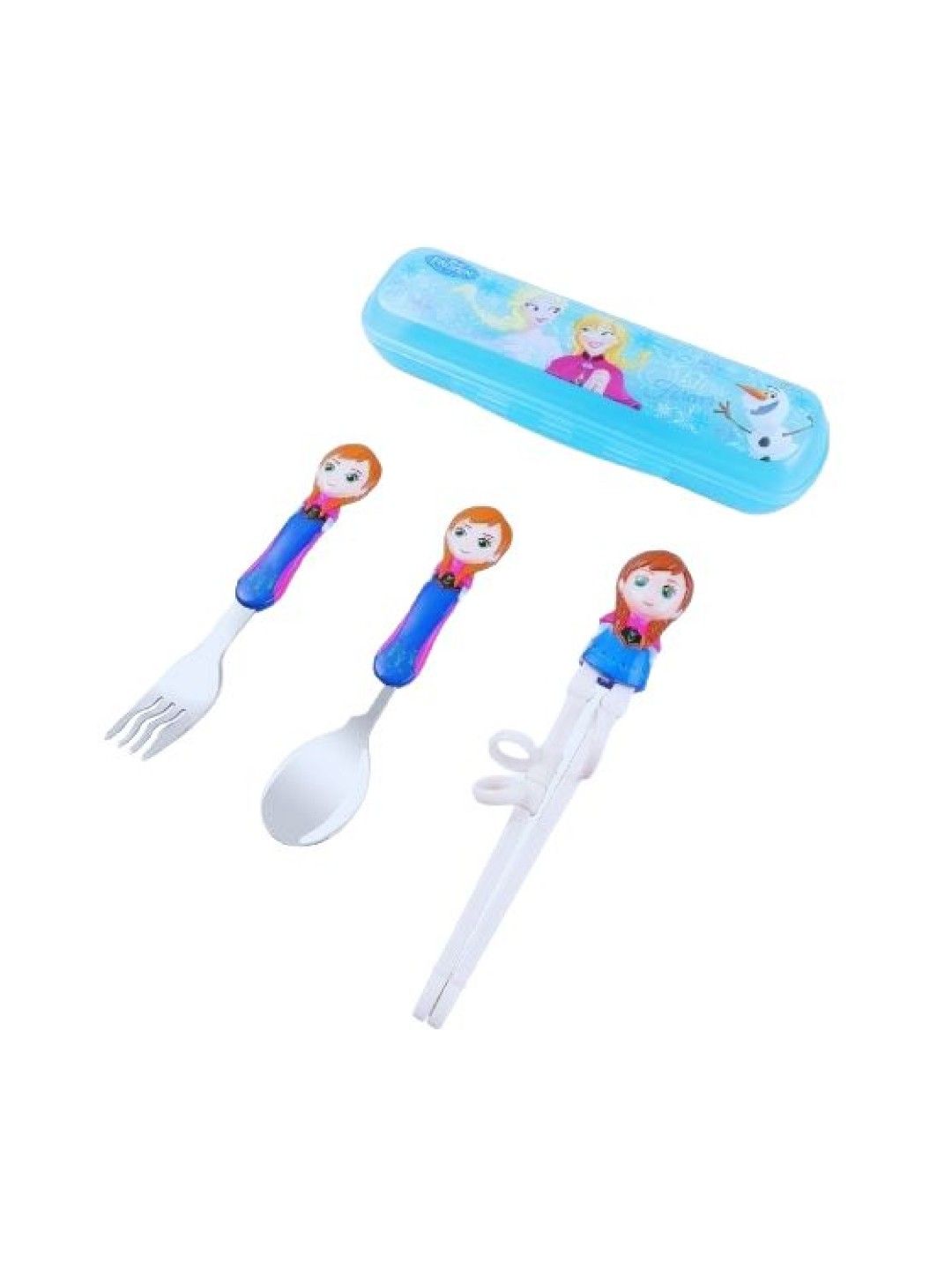 Dish Me PH Disney Anna - 3D Spoon, Fork and Chopsticks Set with Case (No Color- Image 1)