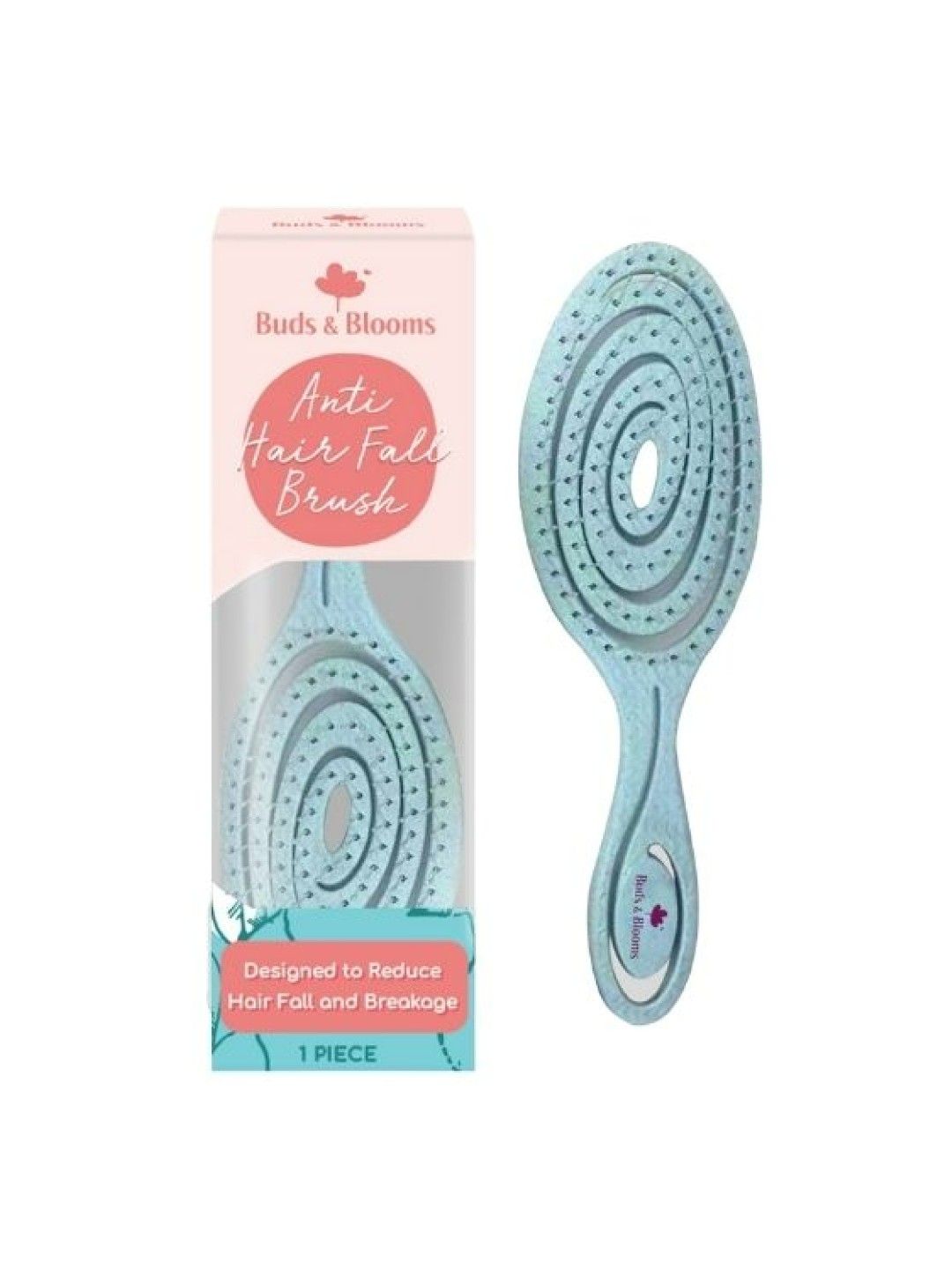 Buds & Blooms Anti Hairfall Brush (Blue- Image 1)