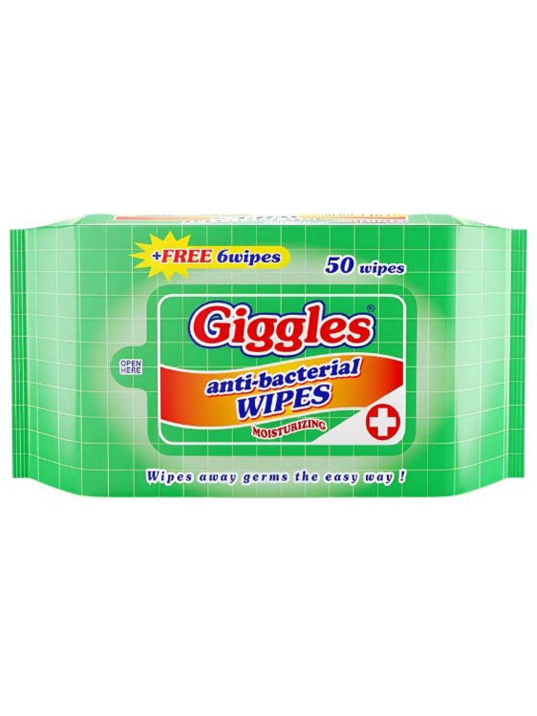 Giggles Anti-Bacterial Wipes 56s (No Color- Image 1)