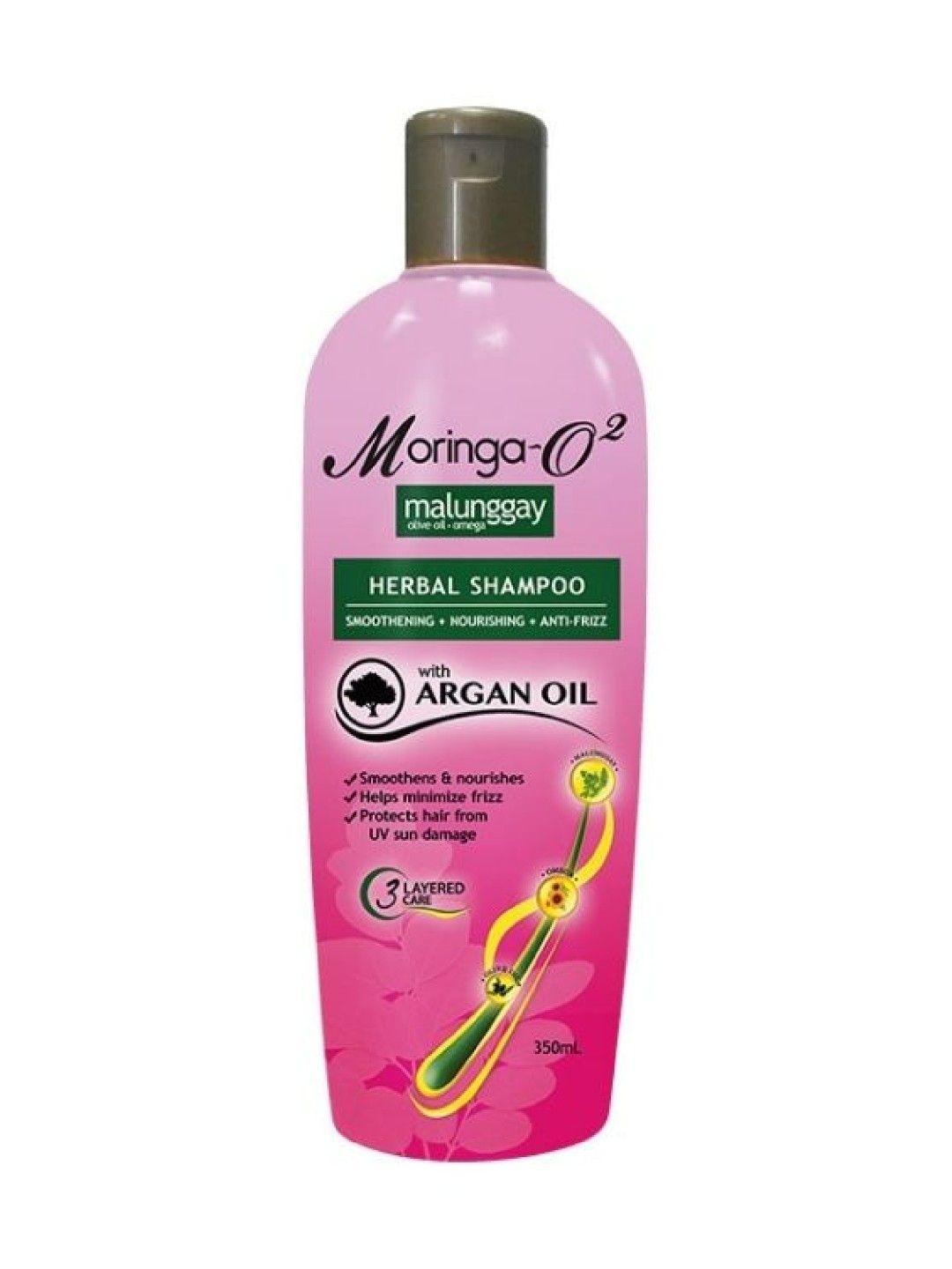 Moringa-O2 Anti-Frizz Shampoo with Argan Oil (350ml)