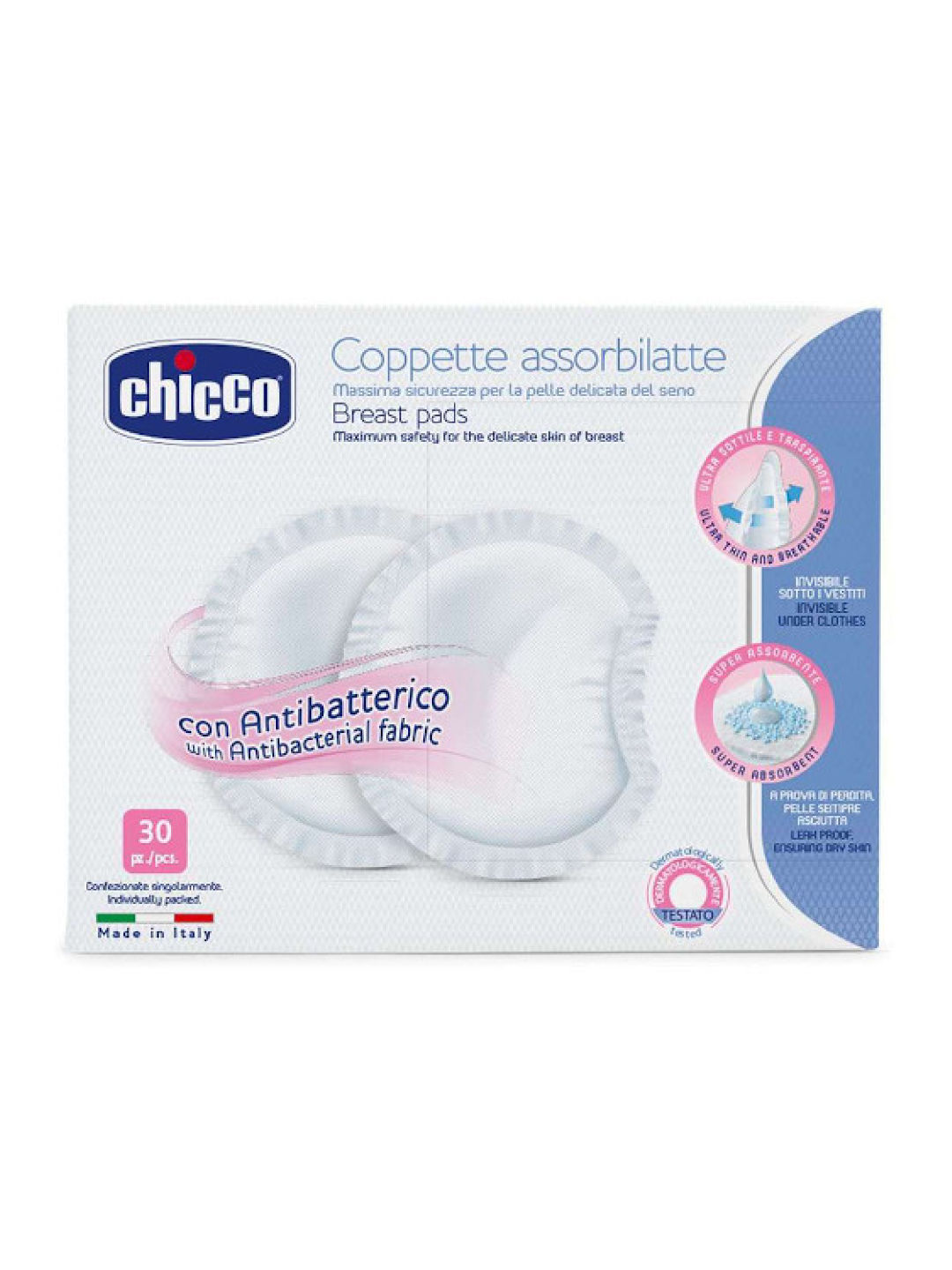 Chicco Anti-Bacterial Breast Pads (30s)